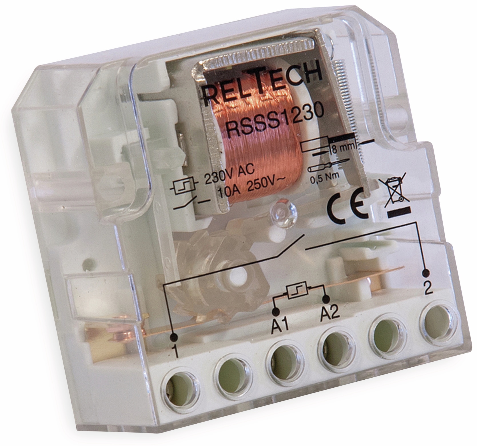 RELTECH Stromstoss-Schalter RSSS1230, 10A/230V, 1 Schließer RELTECH Stromstoss-Schalter RSSS1230, 10A/230V, 1 Schließer