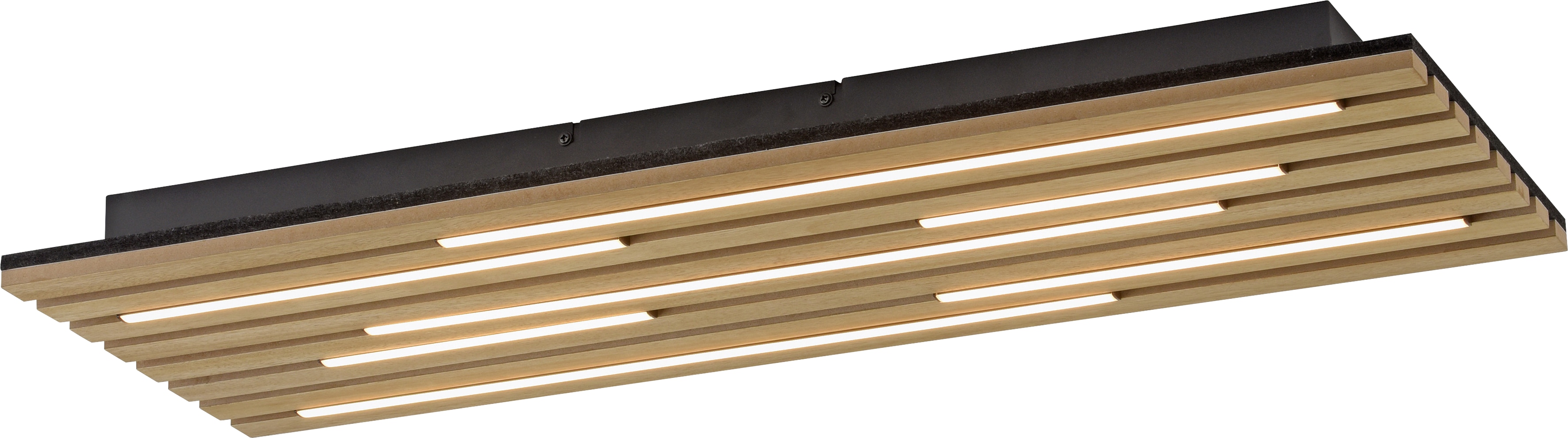 JUST LIGHT LED-Deckenleuchte 15591-79, 25W, 3000K, 3400lm, warmweiß, IP20, Holz/schwarz JUST LIGHT LED-Deckenleuchte 15591-79, 25W, 3000K, 3400lm, warmweiß, IP20, Holz/schwarz