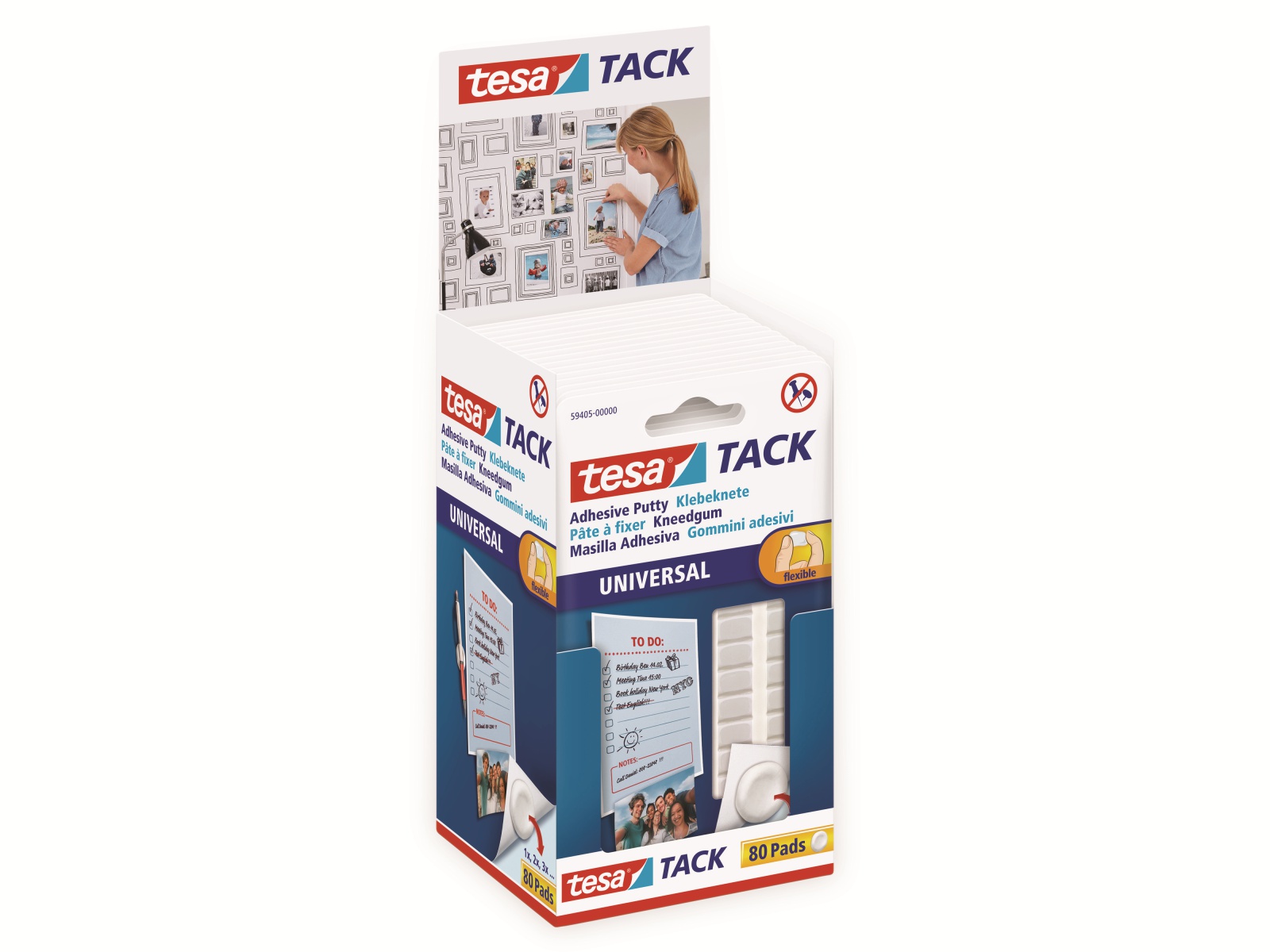 TESA Tack® Klebeknete, 80 Stück, 59405-00000-00 TESA Tack® Klebeknete, 80 Stück, 59405-00000-00