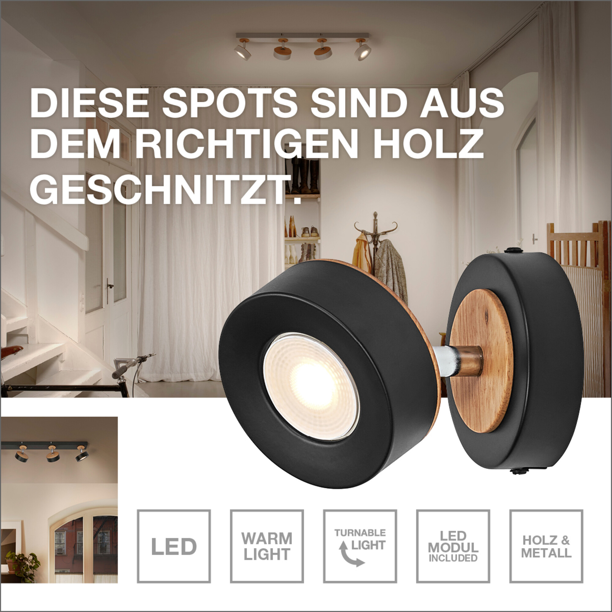 LEDVANCE LED-Deckenleuchte 4058075833432, 14,4W, 960lm, 3000K, schwarz LEDVANCE Deckenanbau-Leuchte, 4058075833432, schwarz