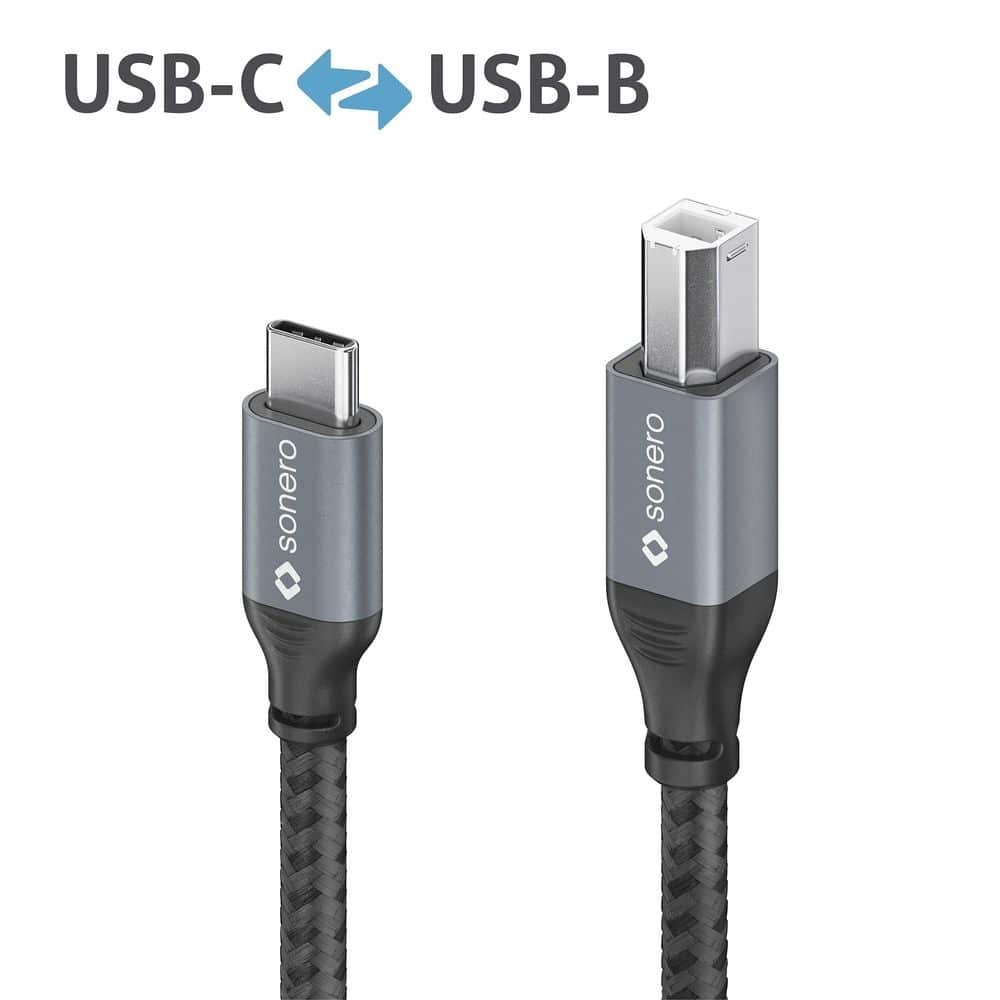 SONERO USB 2.0 Kabel SPC-U020-005 C/B 0,5m grau-schwarz SONERO USB 2.0 Kabel SPC-U020-005 C/B 0,5m grau-schwarz