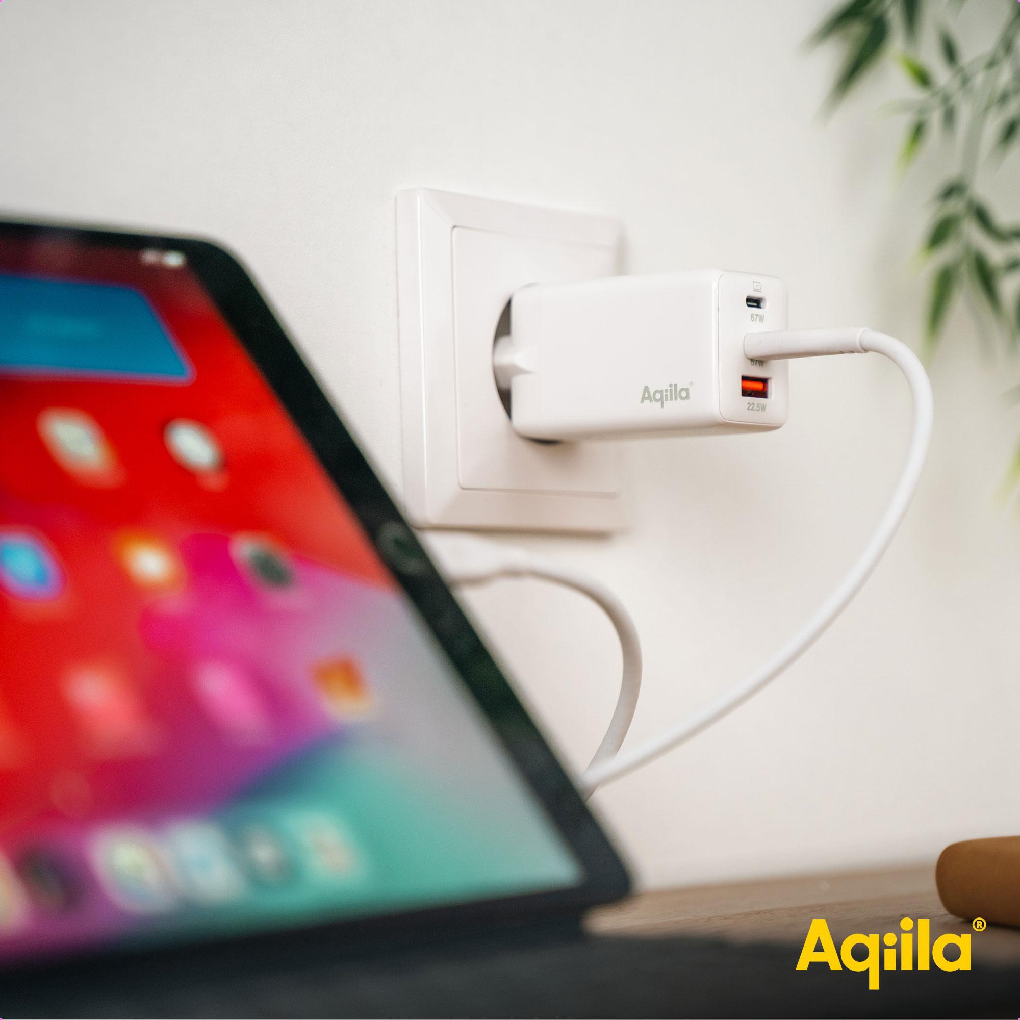 AQIILA USB-Lader Chargebird W3, 65 W, 3-fach, 2x USB-C, 1x USB-A AQIILA USB-Lader Chargebird W3, 65 W, 3-fach, 2x USB-C, 1x USB-A