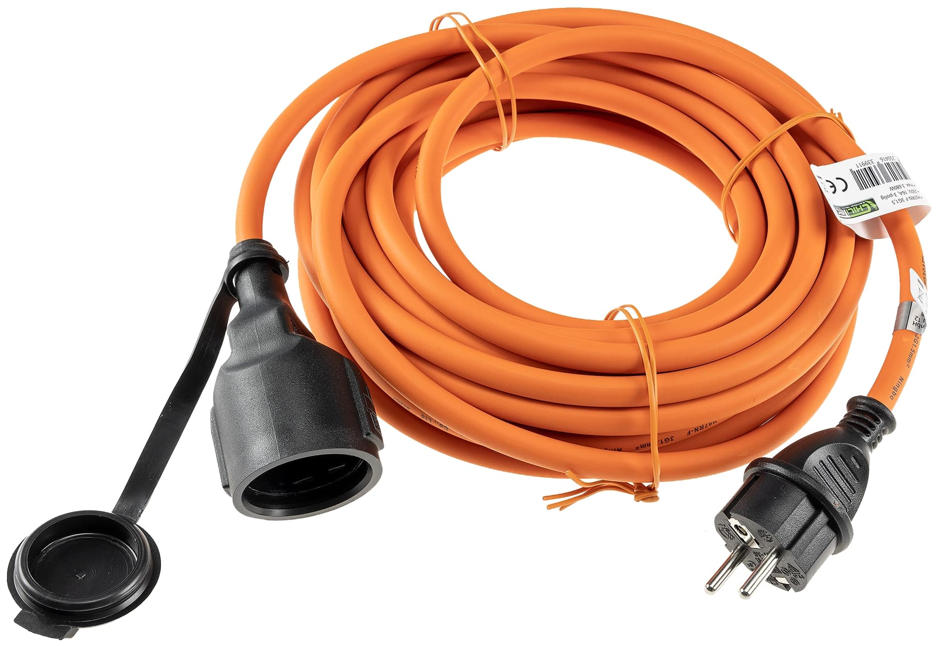 CHILITEC Gummi Schutzkontaktverlängerung, IP44, 10 m, orange CHILITEC Gummi Schutzkontaktverlängerung, IP44, 10 m, orange