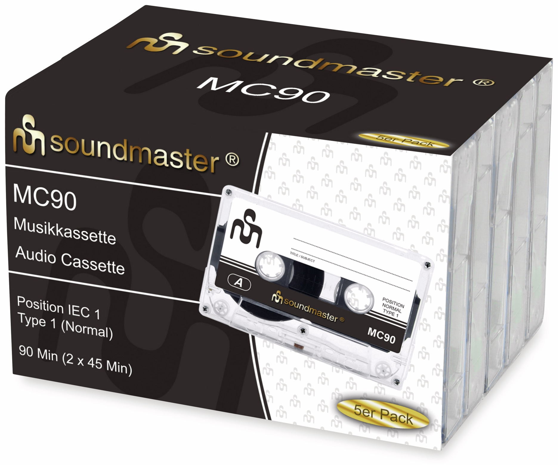 SOUNDMASTER Leerkassette MC90 IEC1, 5er Pack SOUNDMASTER Leerkassette MC90 IEC1, 5er Pack