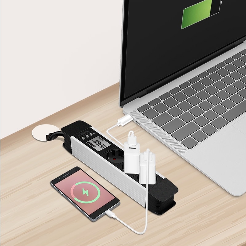 LOGILINK Steckdosenleiste LPS285, 3-fach, Display, Echzeit Energieverbrauch LOGILINK Steckdosenleiste LPS285, 3-fach, Display, Echzeit Energieverbrauch