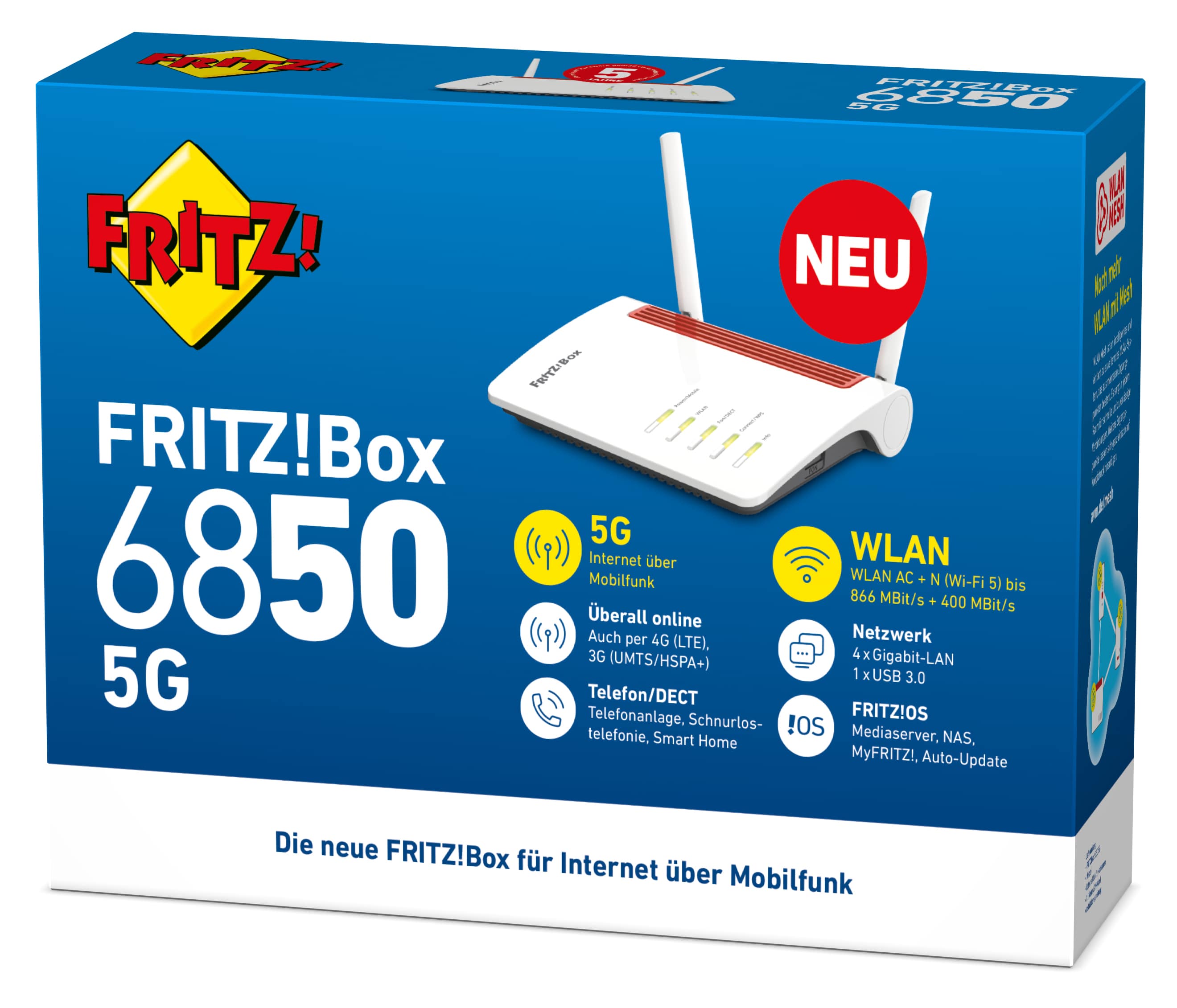 AVM WLAN Router FRITZ! Box 6850 5G AVM WLAN Router FRITZ! Box 6850 5G