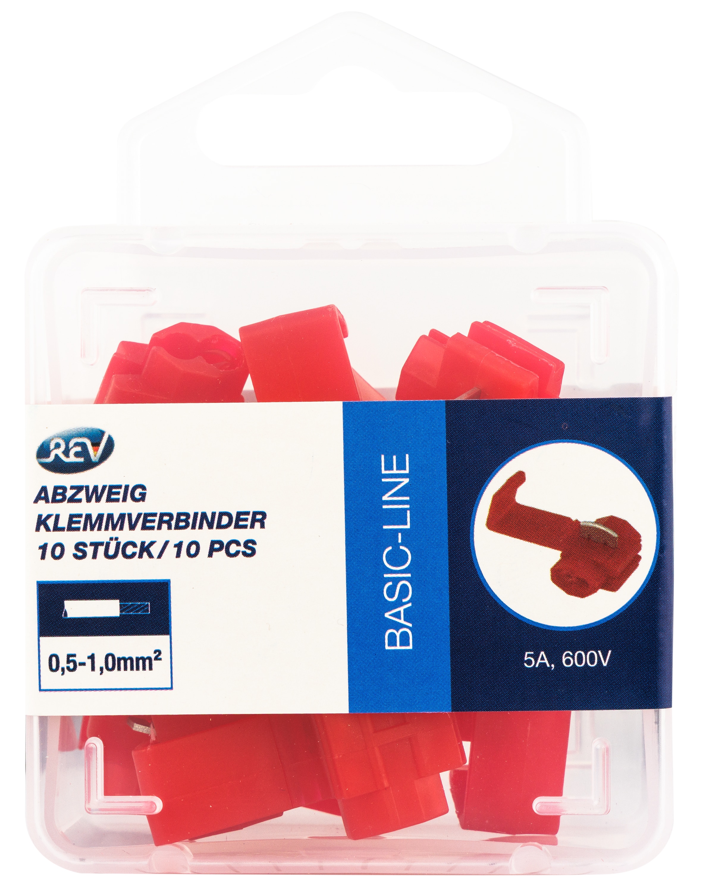 REV Abzweig-Klemmverbinder, rot, 0,5... 1,0 mm², 10 Stück REV Abzweig-Klemmverbinder, rot, 0,5... 1,0 mm², 10 Stück