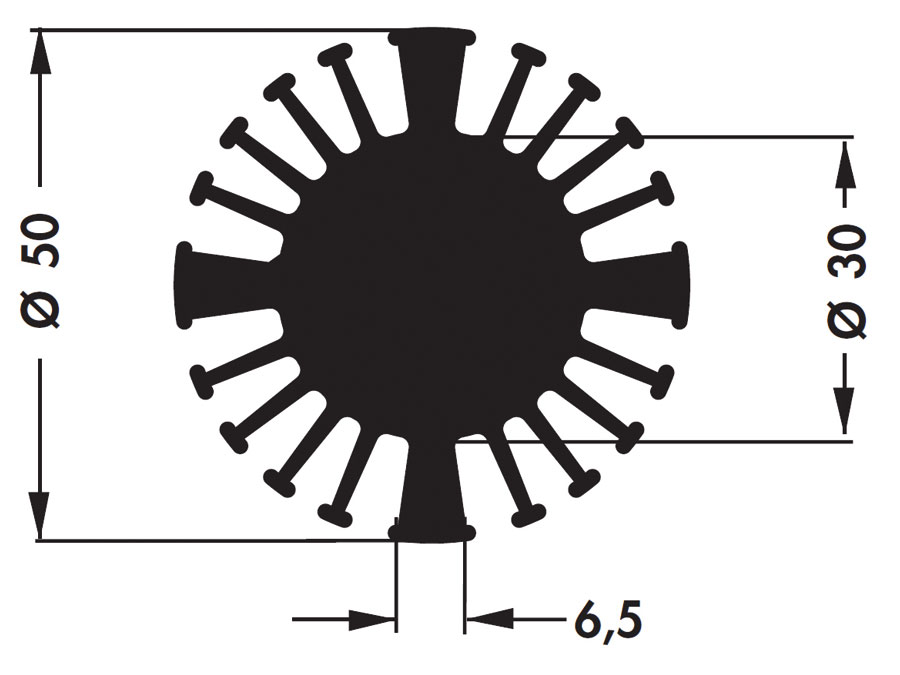 FISCHER ELEKTRONIK Kühlkörper für COB-LED SK60215SA FISCHER ELEKTRONIK Kühlkörper für COB-LED SK60215SA