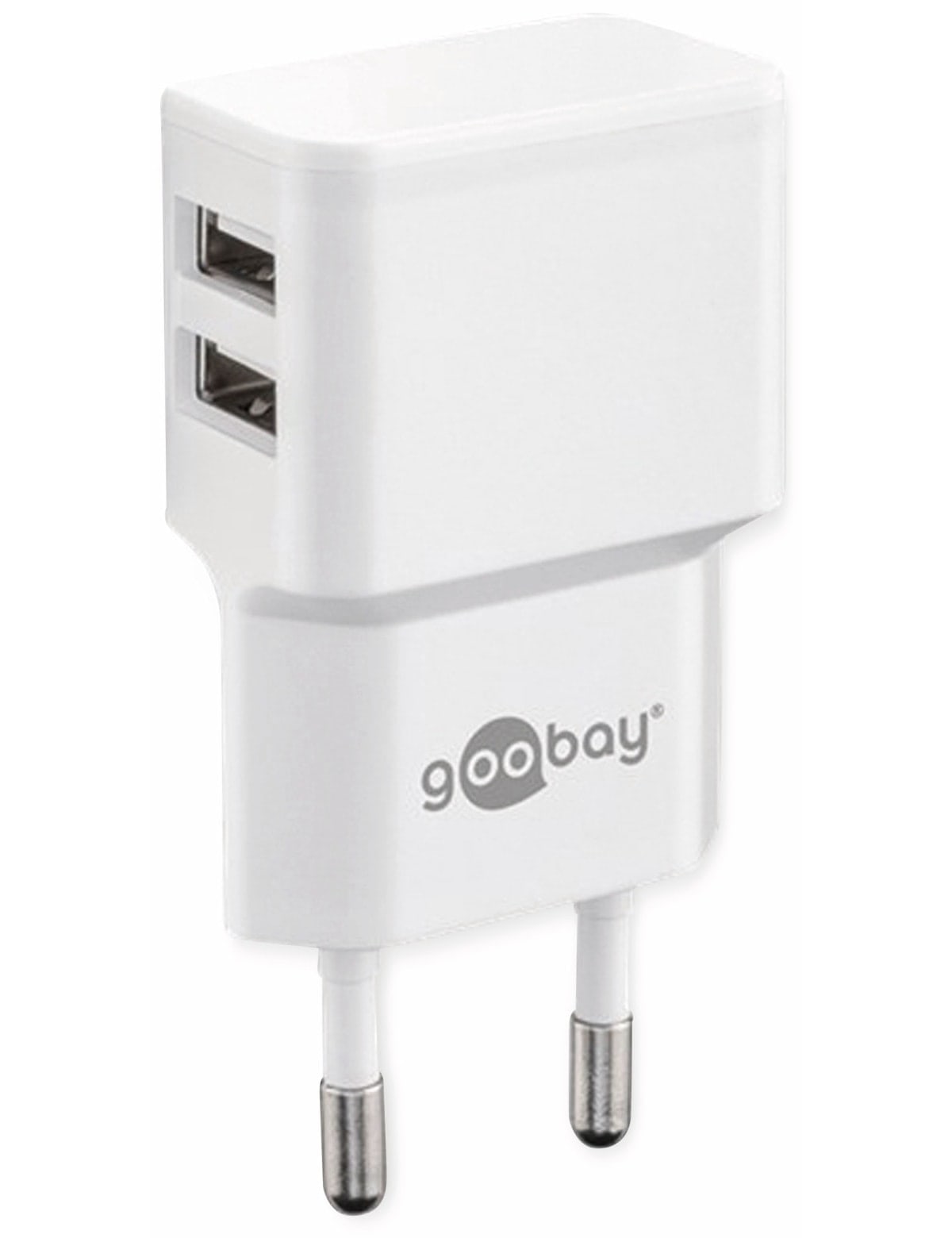 GOOBAY USB-Lader 44952, 2-fach, 2,4 A, 12 W, weiß GOOBAY USB-Lader 44952, 2-fach, 2,4 A, 12 W, weiß