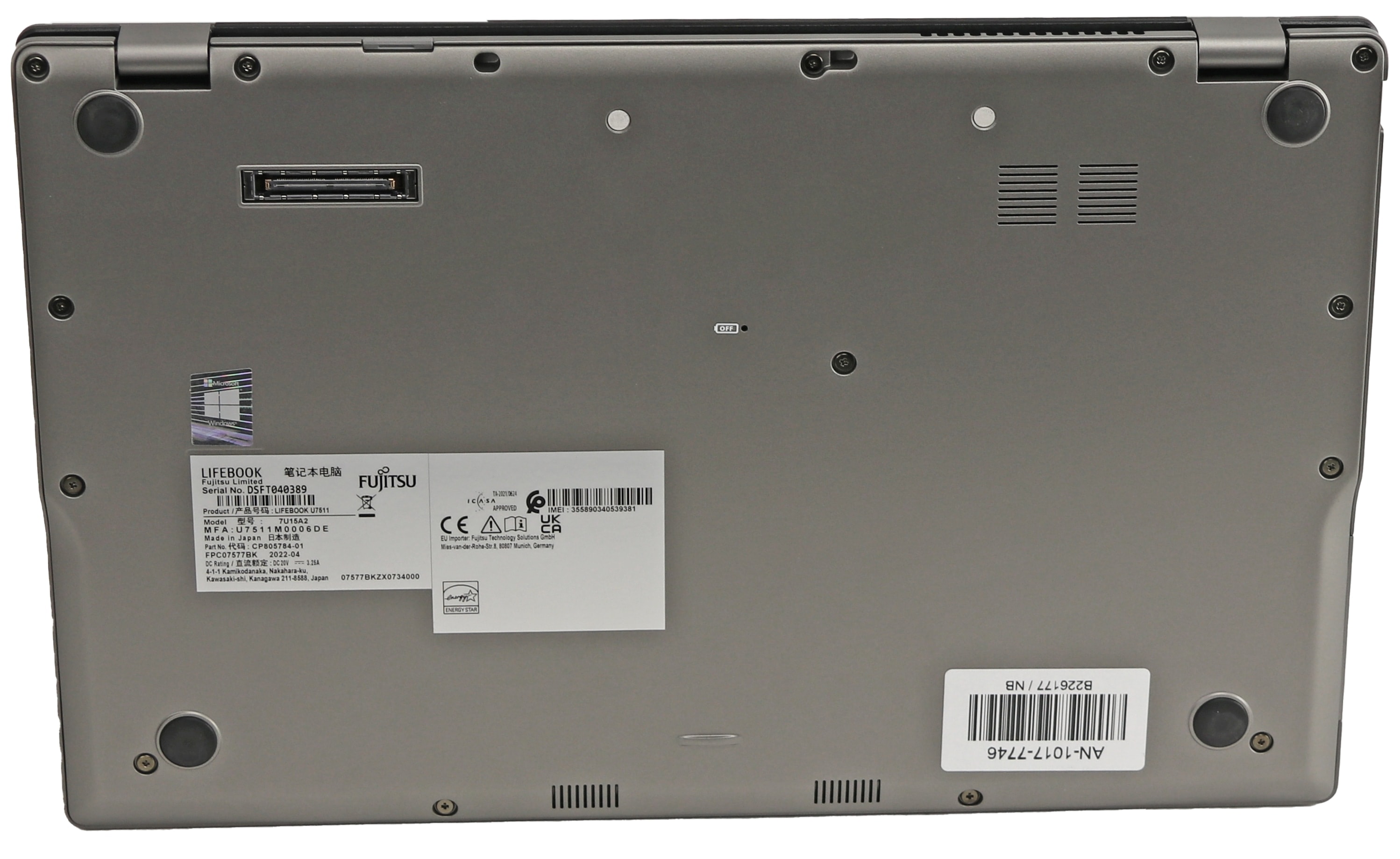 FUJITSU Notebook U7511, 39,6 cm (15,6"), i5, 16GB, 512GB, Win11Pro, gebraucht FUJITSU Notebook U7511, 39,6 cm (15,6"), i5, 16GB, 512GB, Win11Pro, gebraucht