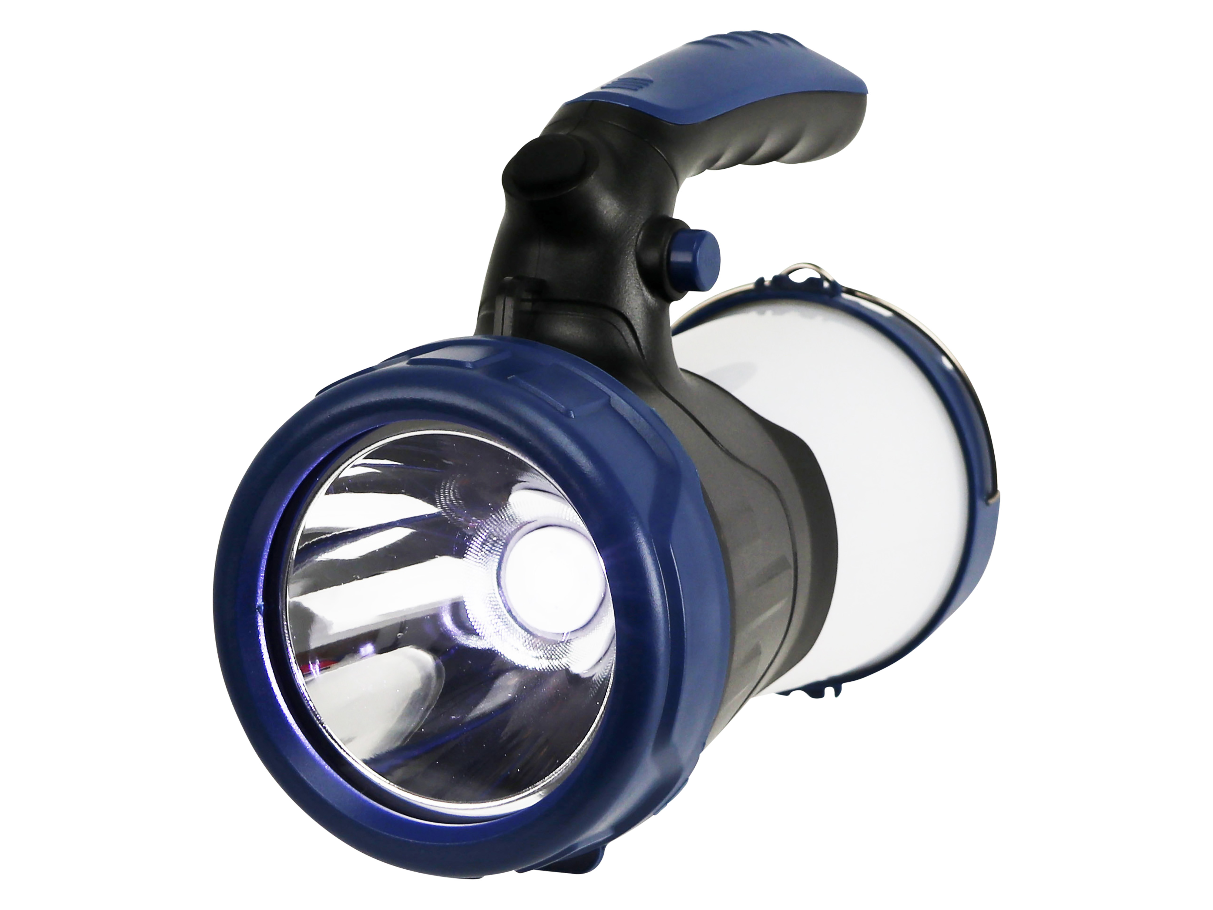 Campingleuchte, 3 W, 300...350 lm, zwei Helligkeitsstufen, blau/schwarz Campingleuchte, 3 W, 300...350 lm, zwei Helligkeitsstufen, blau/schwarz