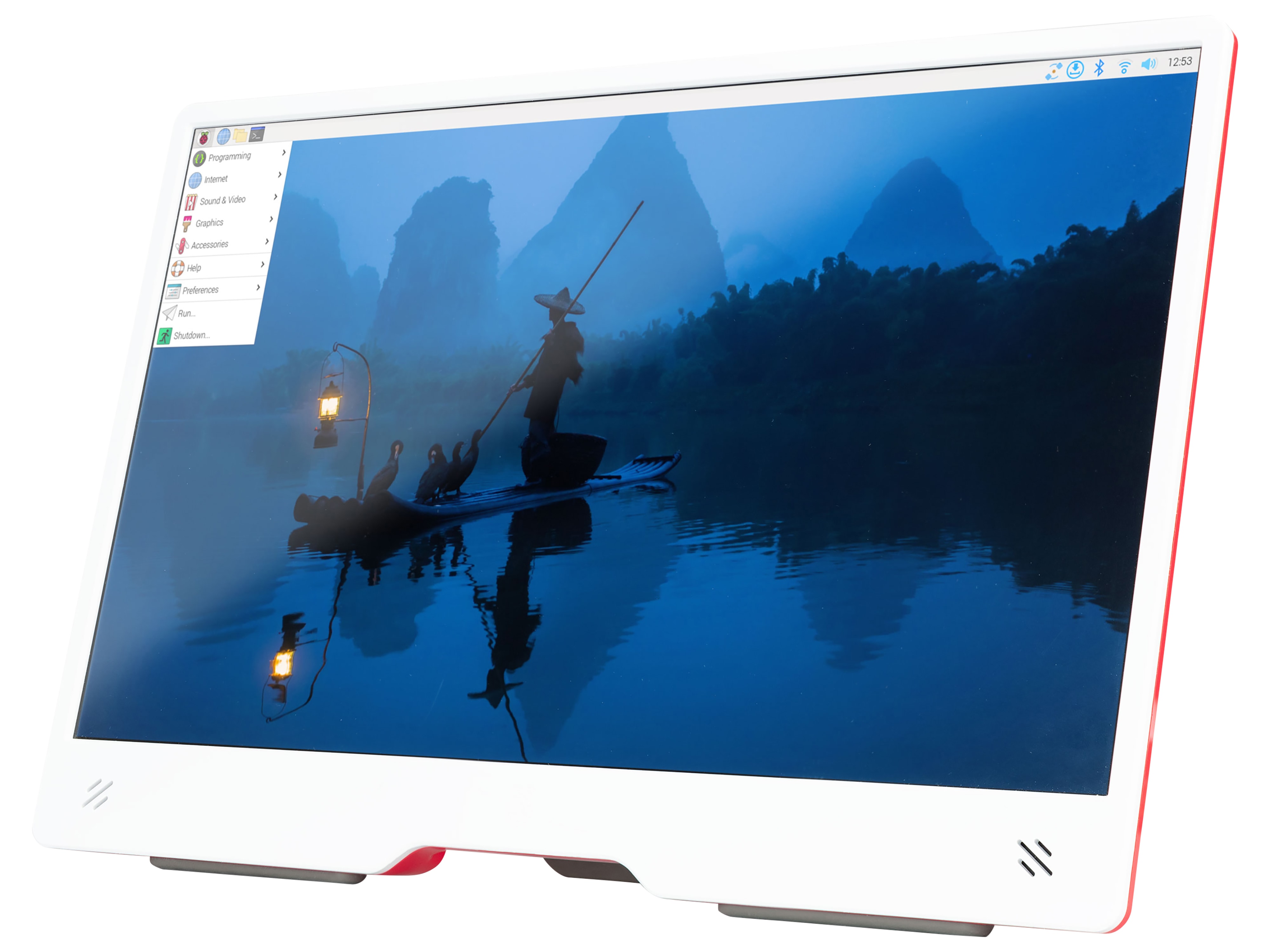 RASPBERRY PI Monitor 39,62 cm (15,6") Full-HD, rot/weiß, SC0940