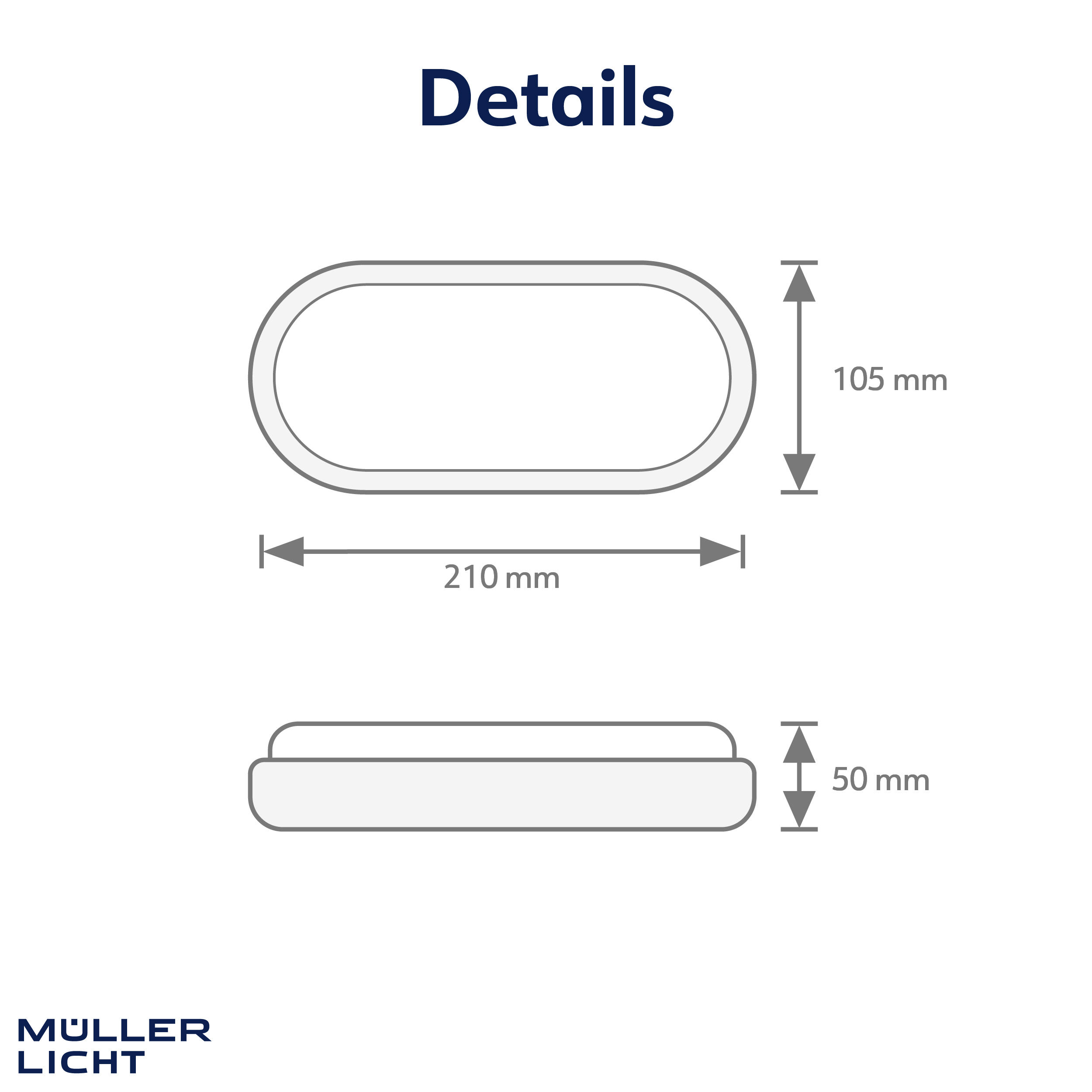 MÜLLER-LICHT LED-Wand- und Deckenleuchte 20300538, 9W, 650 lm, 4000K, IP54, Bewegungsmelder, oval MÜLLER-LICHT LED-Wand- und Deckenleuchte 20300538, 9W, 650 lm, 4000K, IP54, Bewegungsmelder, oval