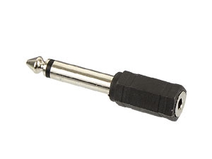 S-IMPULS Klinkenadapter, Stecker 6,3 mm mono / Kupplung 3,5 mm mono, schwarz S-IMPULS Klinkenadapter, Stecker 6,3 mm mono / Kupplung 3,5 mm mono, schwarz