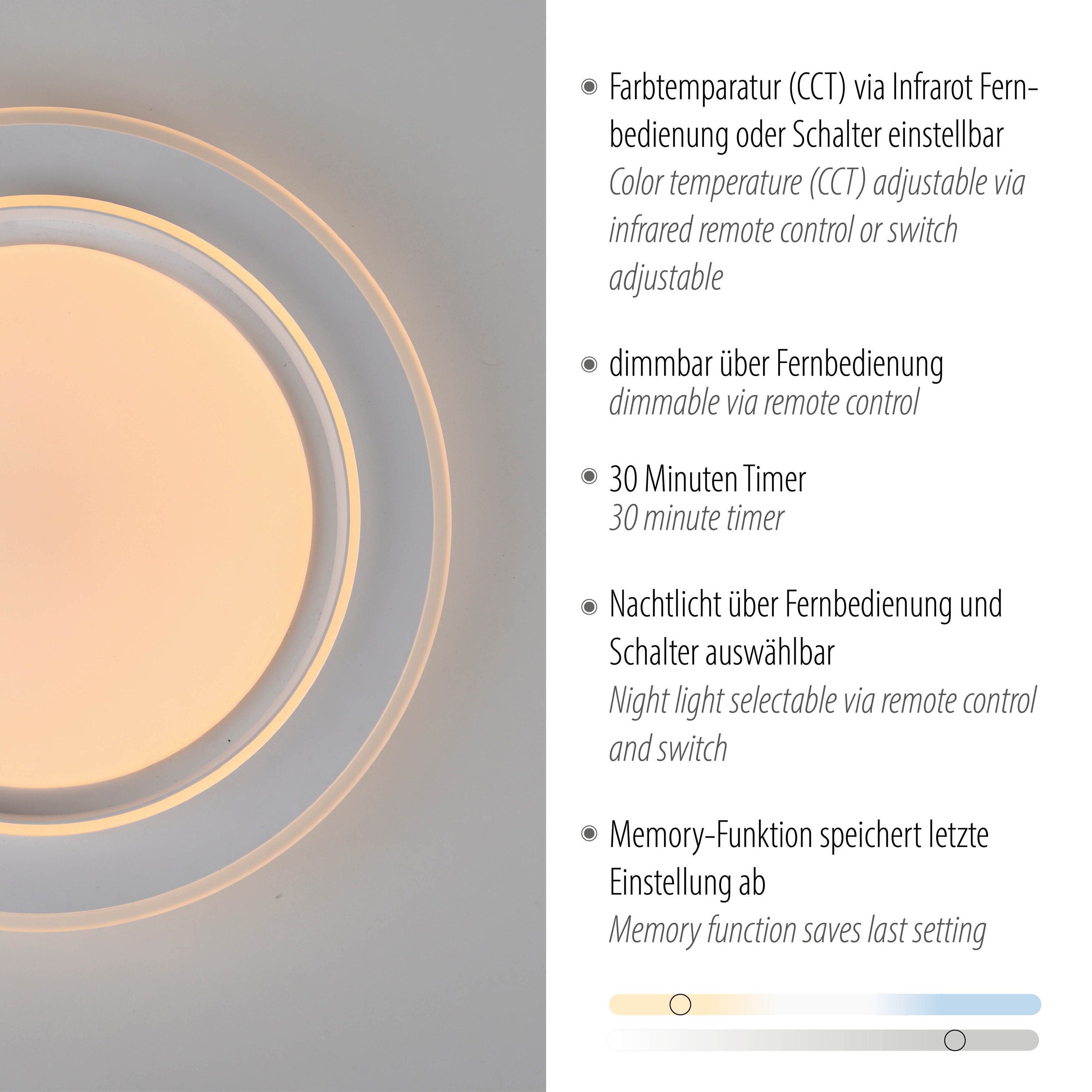 JUST LIGHT LED-Deckenleuchte 14296-16, 20W, CCT, 2700lm, IP20, weiß JUST LIGHT LED-Deckenleuchte 14296-16, 20W, CCT, 2700lm, IP20, weiß