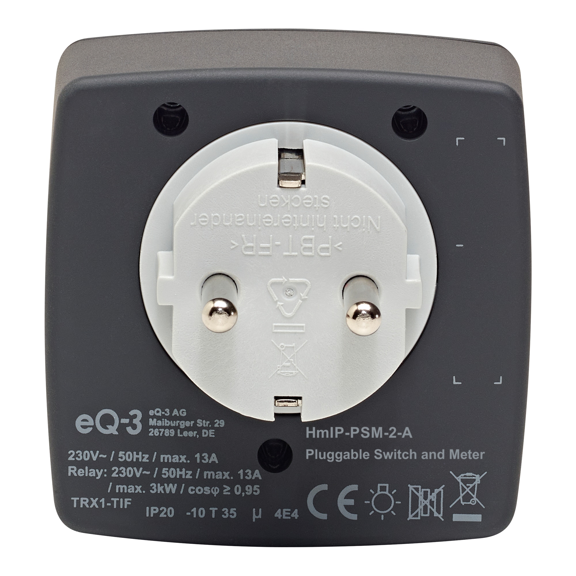HOMEMATIC IP 161599A0, Schalt-Mess-Steckdose, anthrazit HOMEMATIC IP 161599A0, Schalt-Mess-Steckdose, anthrazit