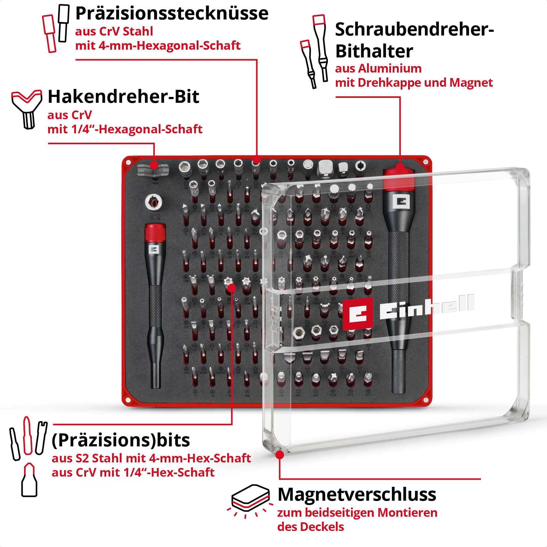 EINHELL Präzisionsbit-Set, 115040, 114-teilig EINHELL Präzisionsbit-Set, 115040, 114-teilig