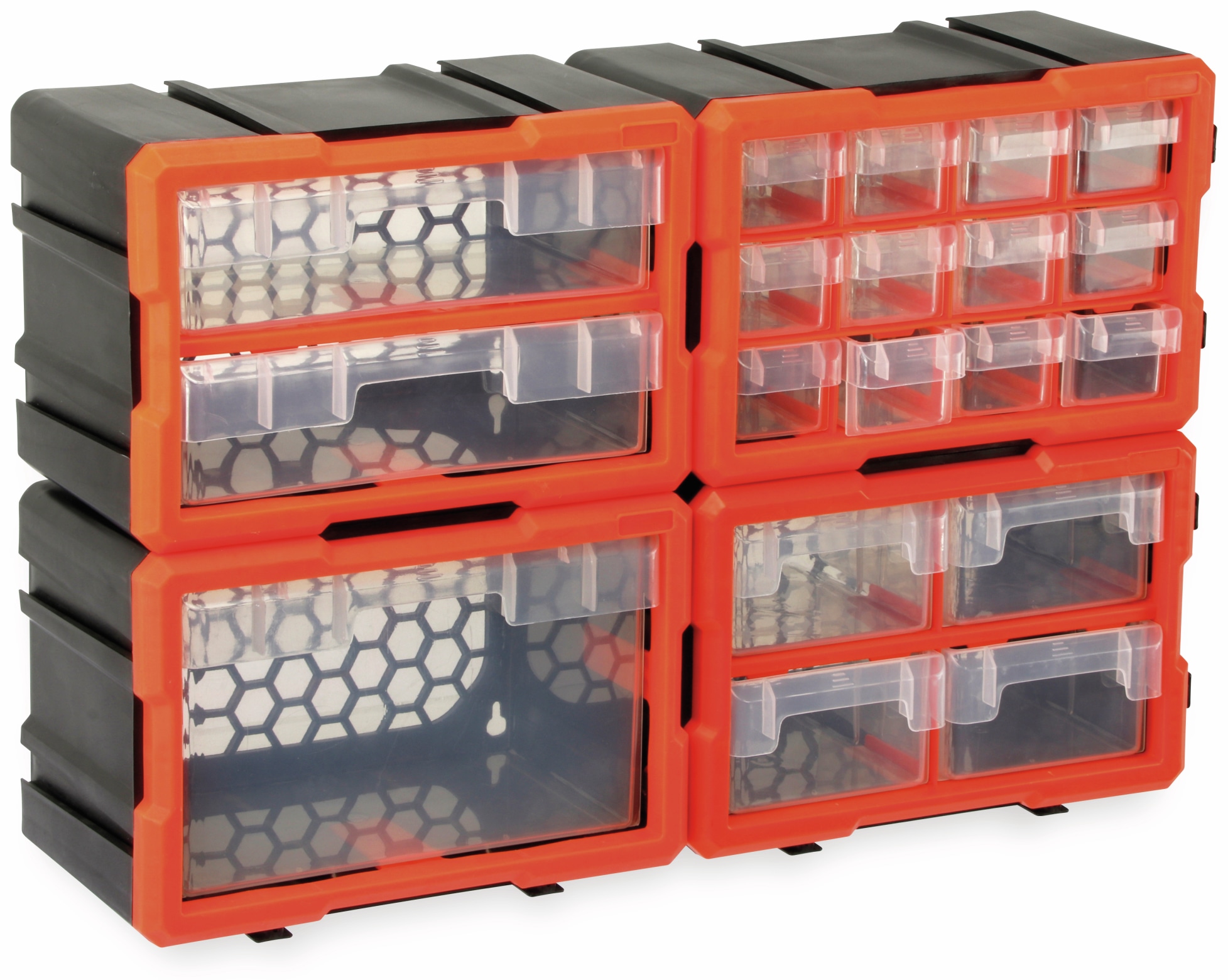 DAYTOOLS Werkzeugbox TW2020, Kunststoff,2-teilig, schwarz/orange DAYTOOLS Werkzeugbox TW2020, Kunststoff,2-teilig, schwarz/orange