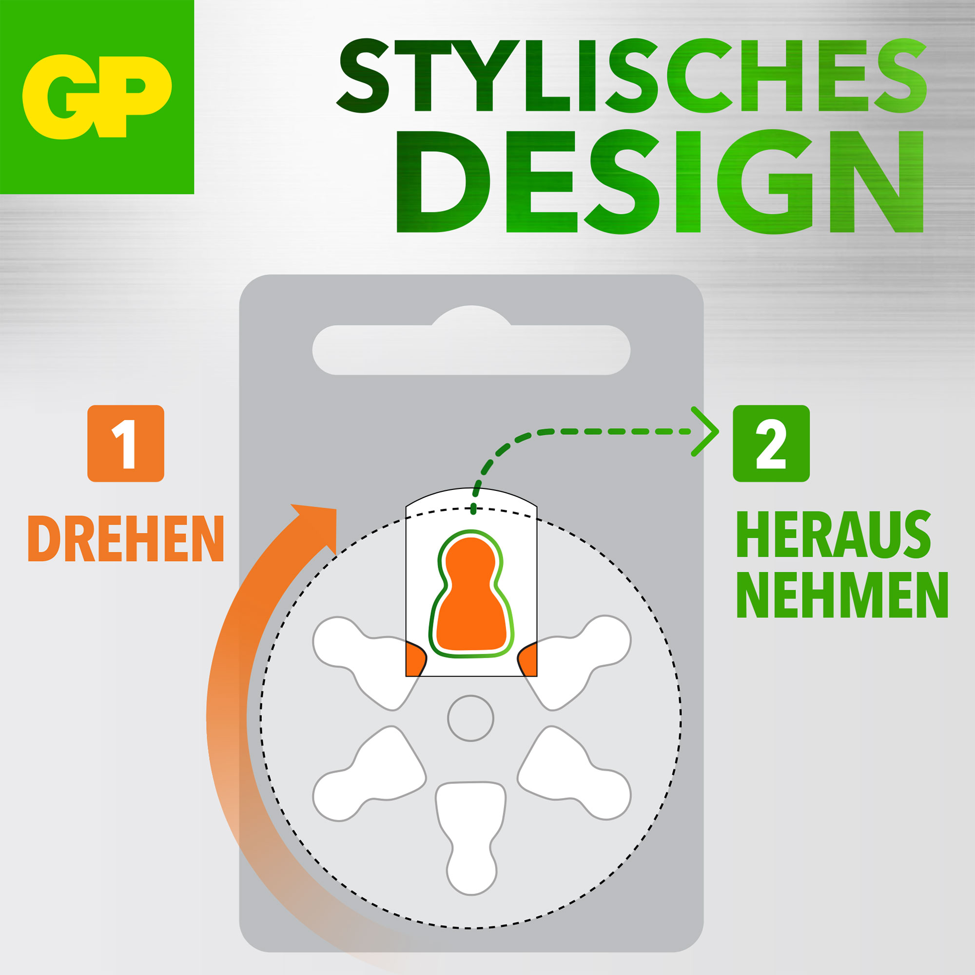 GP ZA 13 Hörgeräte Batterie, PR 48, 6-Stück GP ZA 13 Hörgeräte Batterie, PR 48, 6-Stück