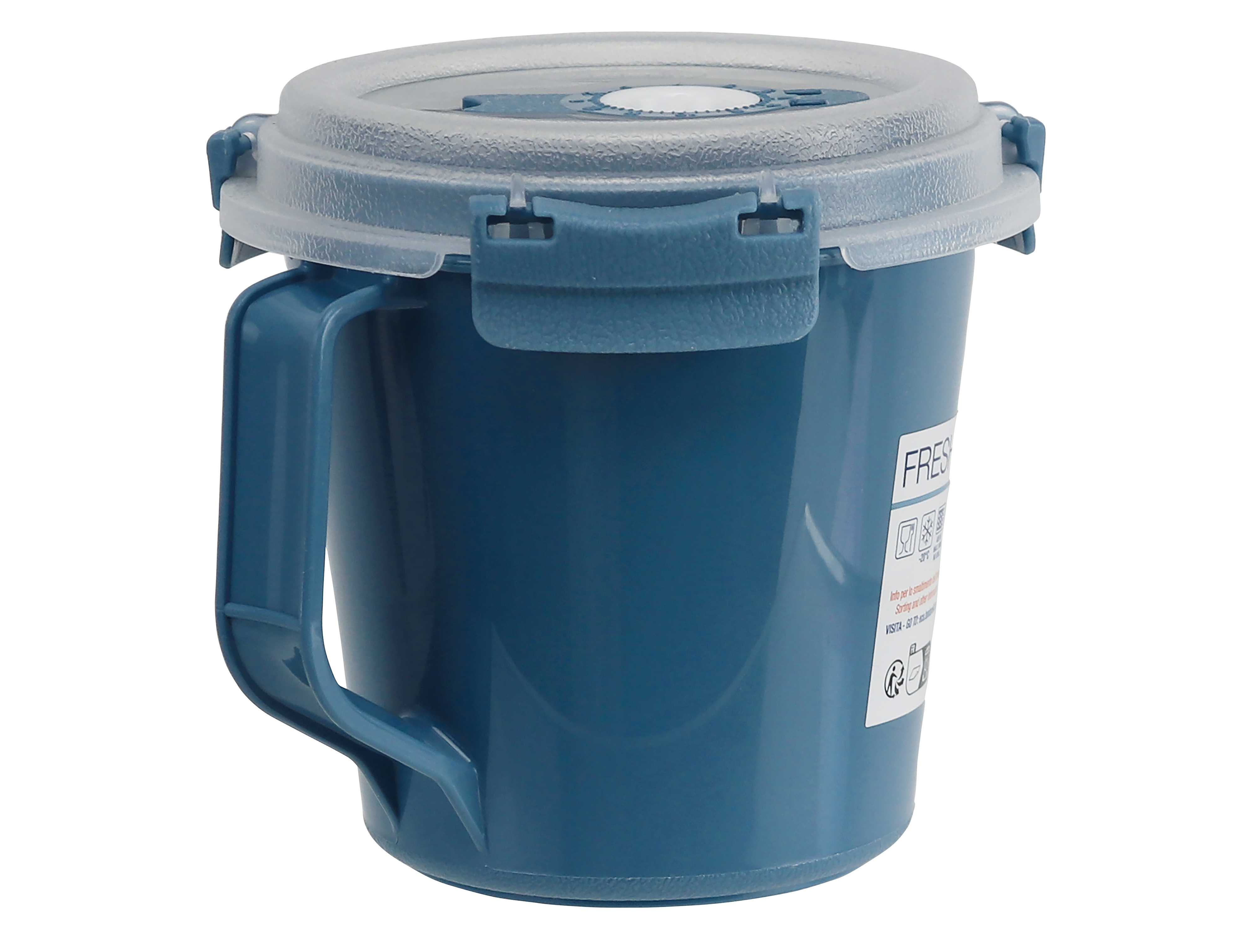 Aufbewahrungsbecher Tontarelli, 640 ml, mit Henkel, Blau Aufbewahrungsbecher Tontarelli, 640 ml, mit Henkel, Blau