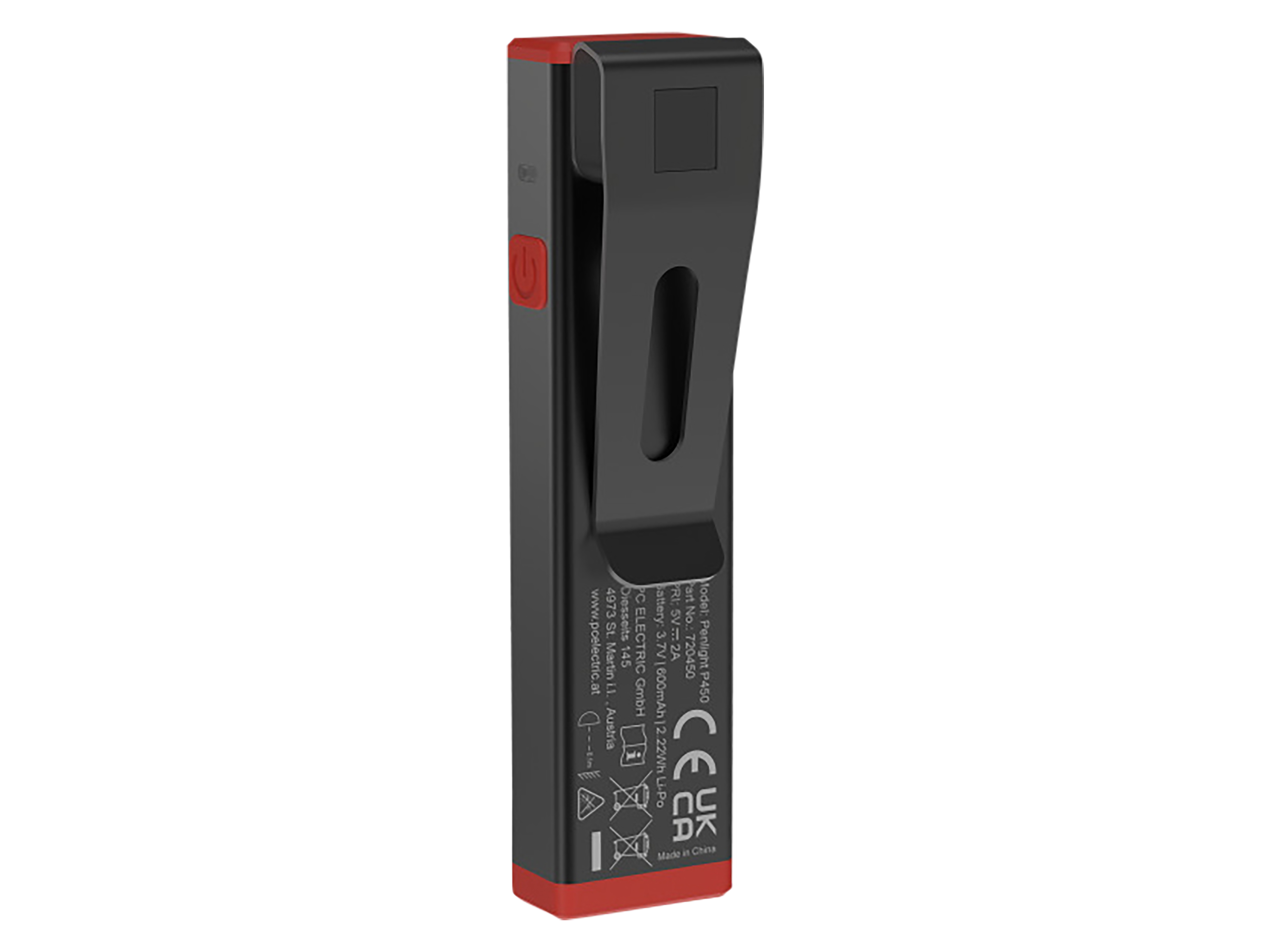 PCE LED-Arbeitsleuchte Penlight P450, 600mAh, USB-C, IPX3, schwarz PCE LED-Arbeitsleuchte Penlight P450, 600mAh, USB-C, IPX3, schwarz