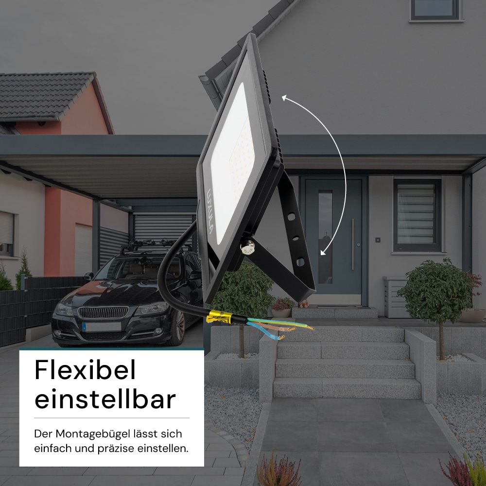 LUXULA LED-Fluter, EEK: F, 50W, 5000lm, 3000K, schwarz LUXULA LED-Fluter, EEK: F, 50W, 5000lm, 3000K, schwarz