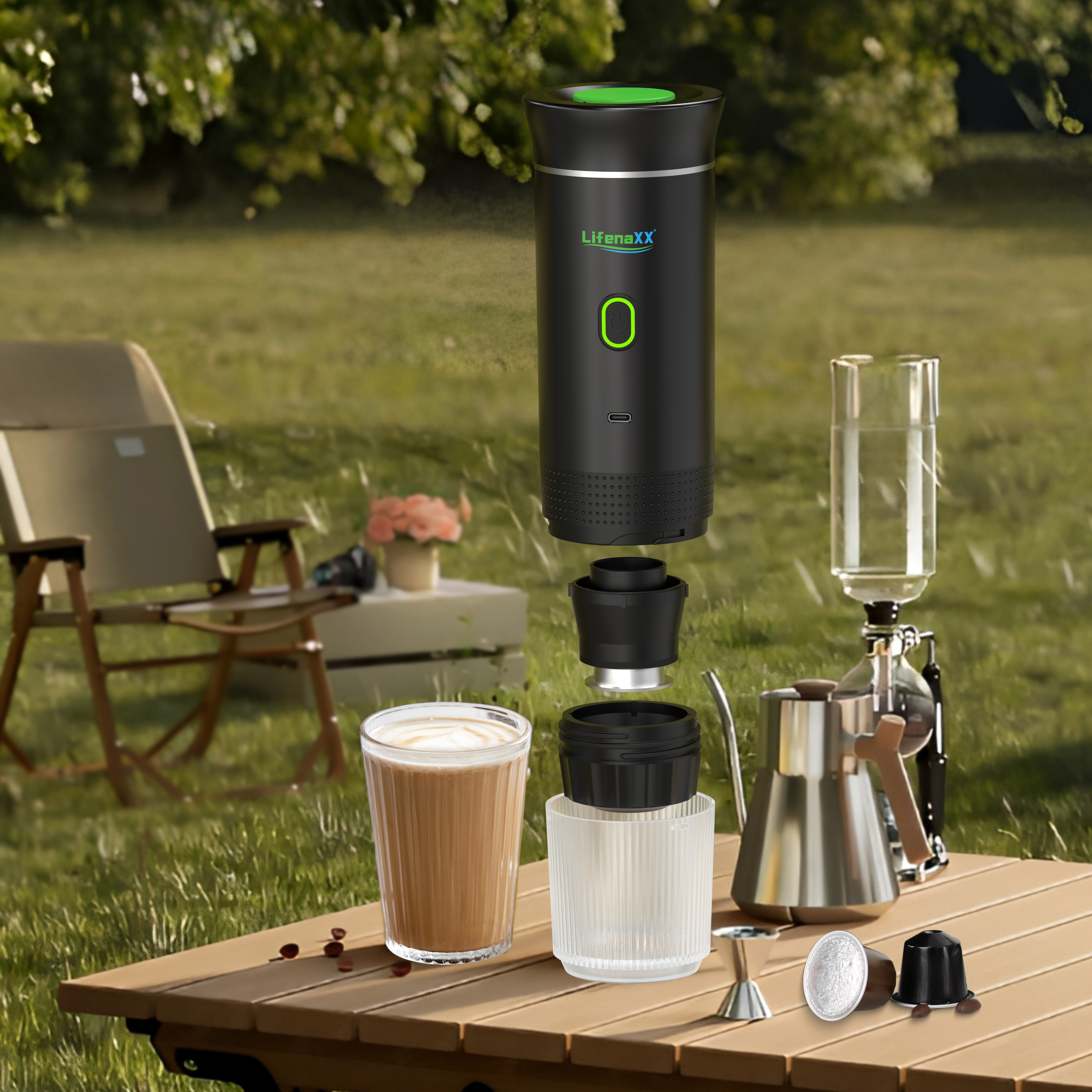 LIFENAXX Kaffeemaschine LX-060 Kaffee To Go