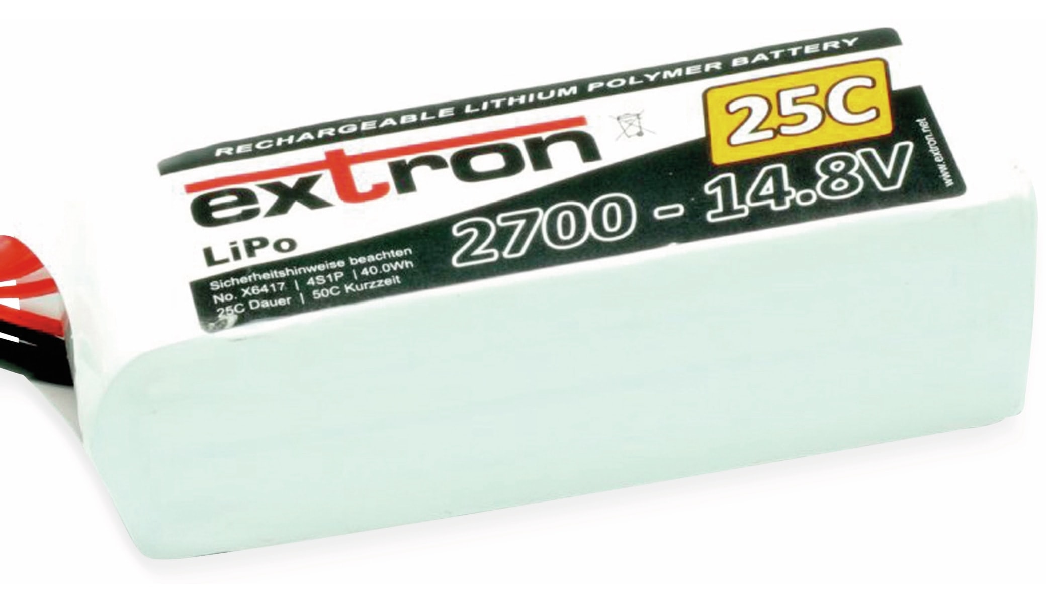 EXTRON LiPo-Akku X2, 14,8 V, 2700 mAh EXTRON LiPo-Akku X2, 14,8 V, 2700 mAh