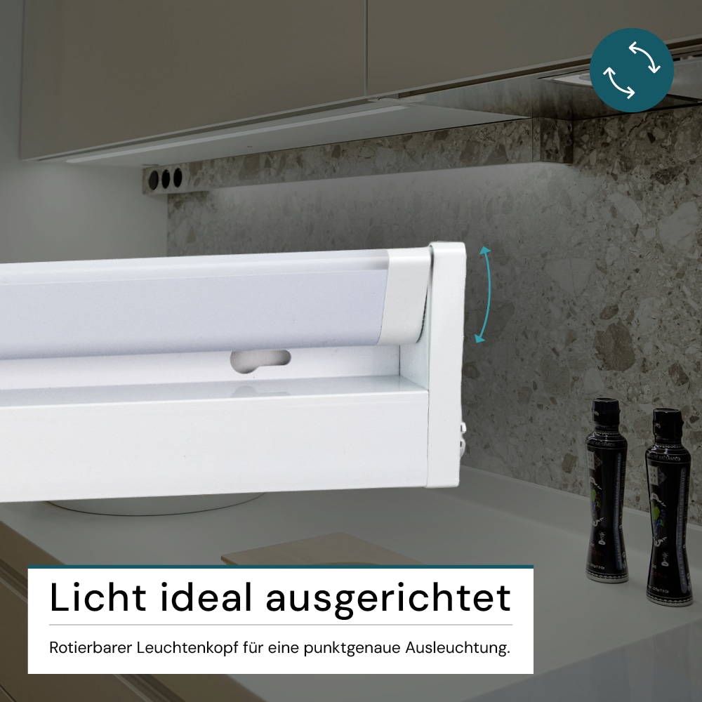 LUXULA LED-Unterbauleuchte, 8W, EEK: F, 800lm, CCT, IP20, dimmbar, weiß, 55 cm