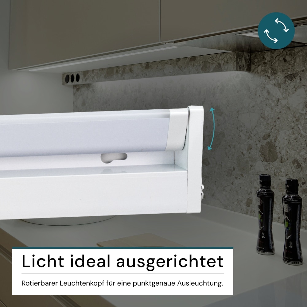 LUXULA LED-Unterbauleuchte, 8W, EEK: F, 800lm, CCT, IP20, dimmbar, weiß, 55 cm LUXULA LED-Unterbauleuchte, 8W, EEK: F, 800lm, CCT, IP20, dimmbar, weiß, 55 cm