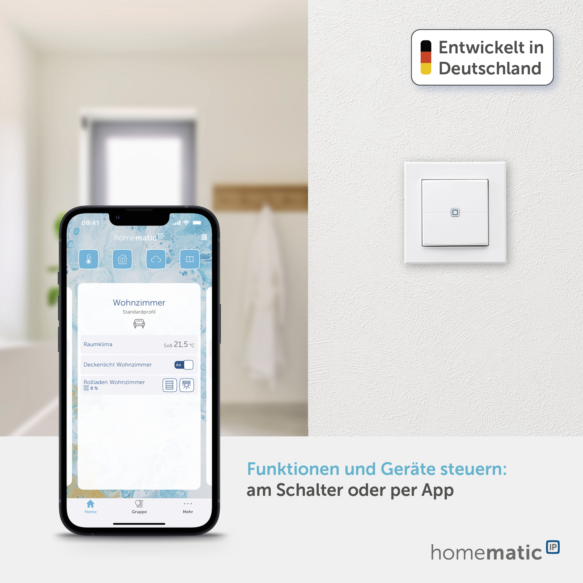 HOMEMATIC IP 161830A0 Wandtaster 2-fach HOMEMATIC IP 161830A0 Wandtaster 2-fach