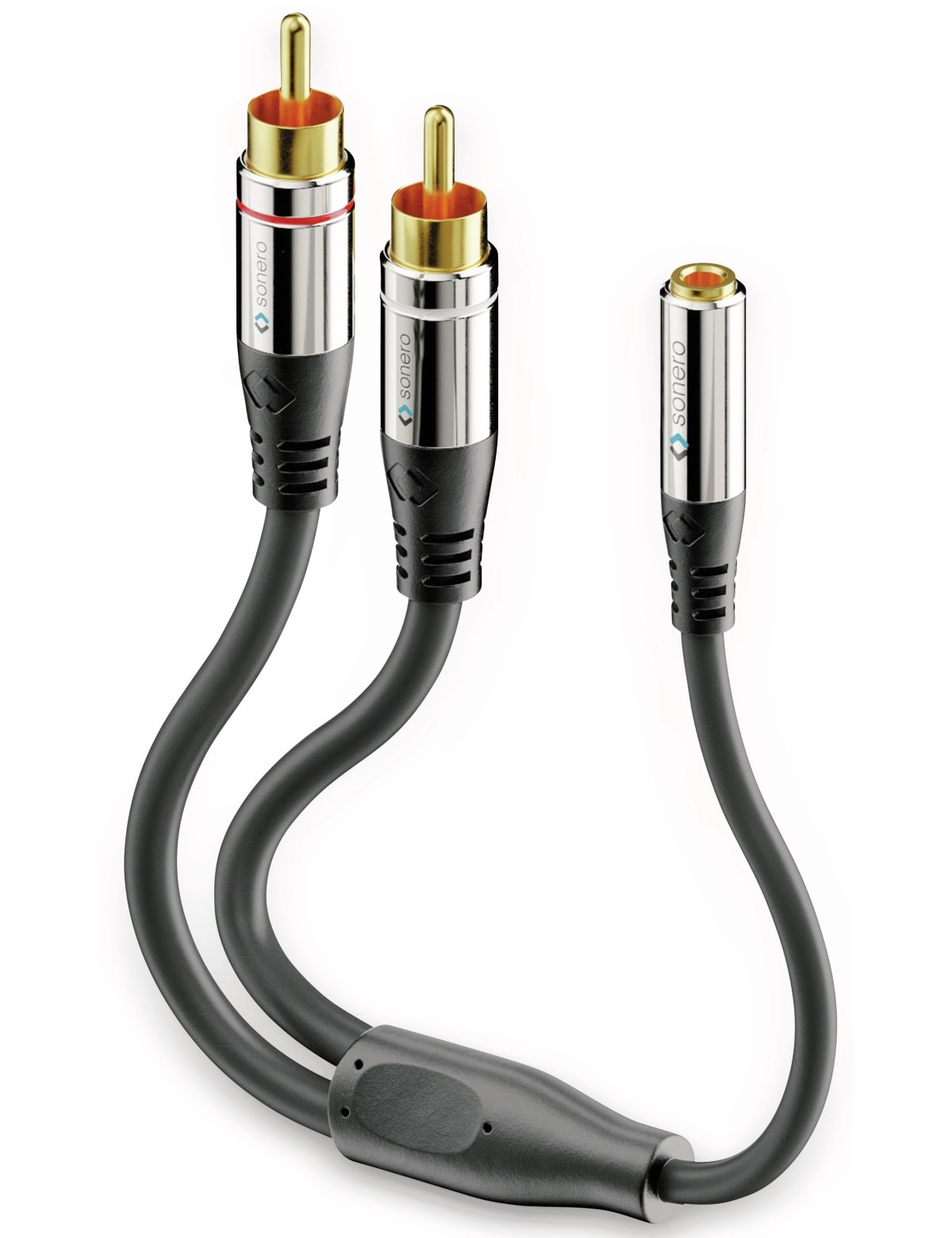 SONERO Audioadapter 0,20 m, 2x Cinchstecker auf Klinkenbuchse SONERO Audioadapter 0,20 m, 2x Cinchstecker auf Klinkenbuchse
