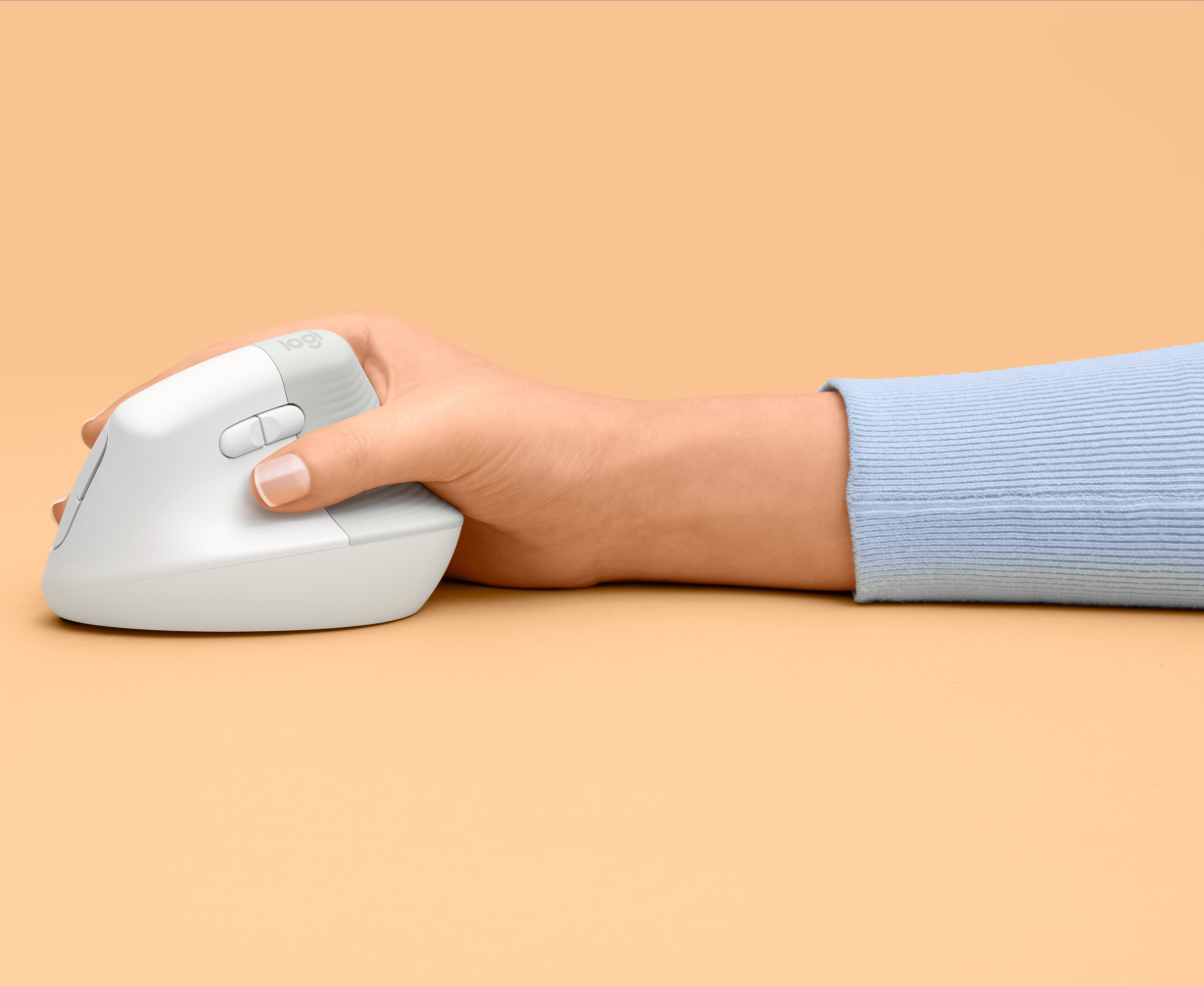 LOGITECH Maus Lift grauweiß LOGITECH Maus Lift grauweiß