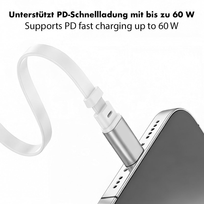 LOGILINK USB2.0 Kabel CU0501 USB-C M/USB-C M 60W 1m weiß ausziehbar
