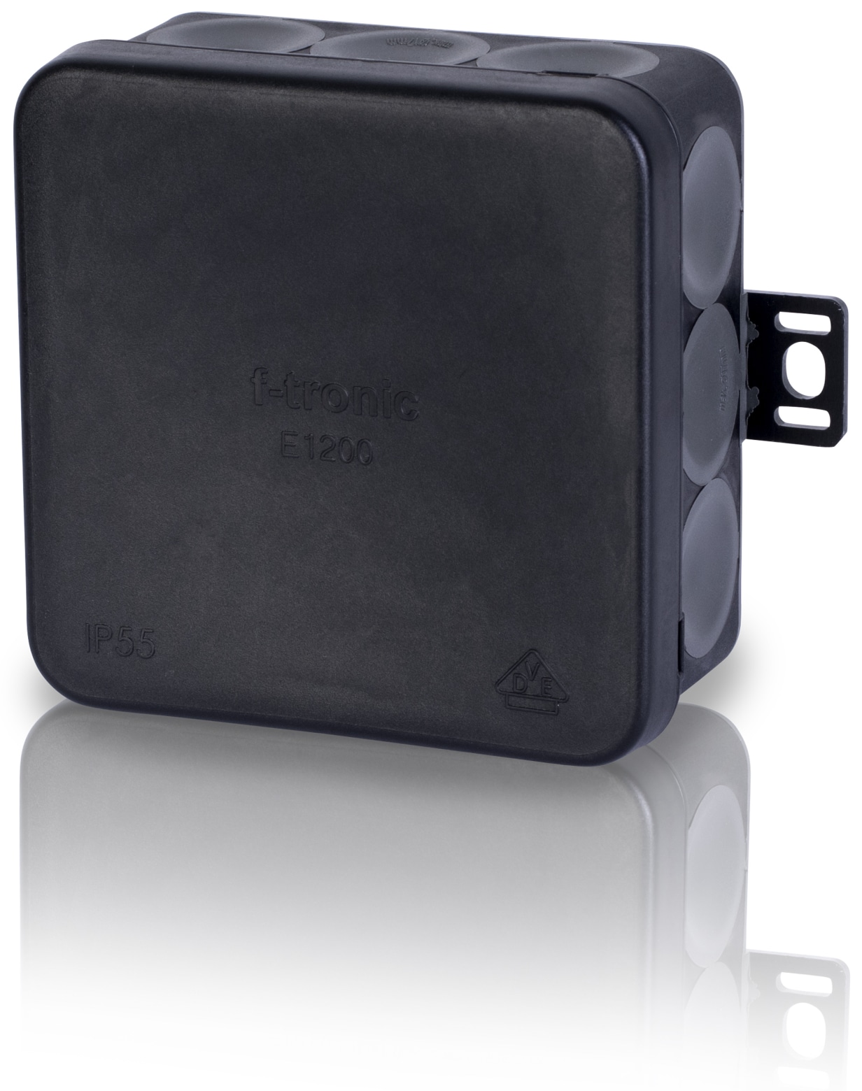 F-TRONIC Abzweigkasten E1200, 80x80x37 mm, schwarz F-TRONIC Abzweigkasten E1200, 80x80x37 mm, schwarz