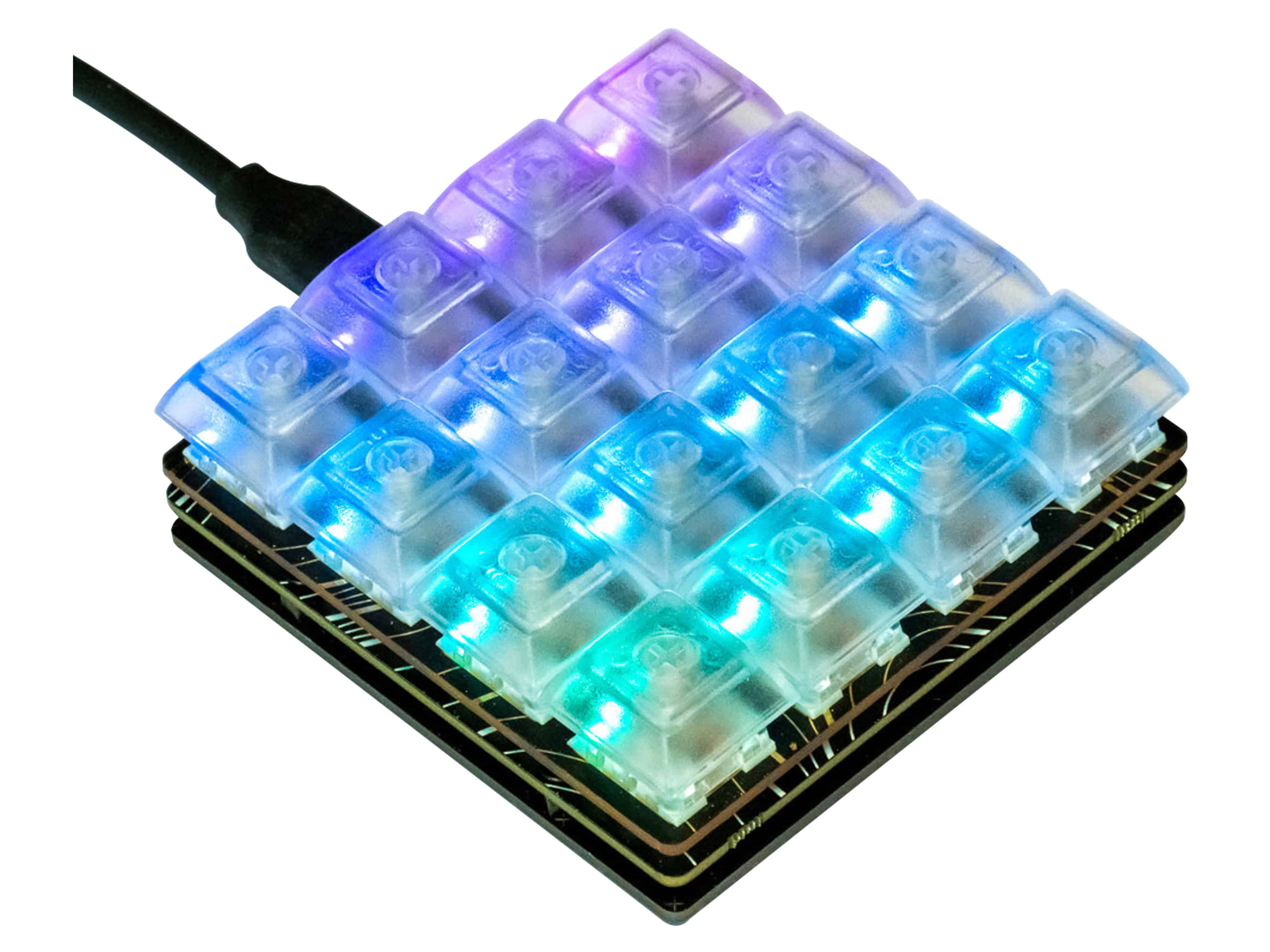 PIMORONI Keybow Mechanische Tastatur, 16 Tasten PIMORONI Keybow Mechanische Tastatur, 16 Tasten