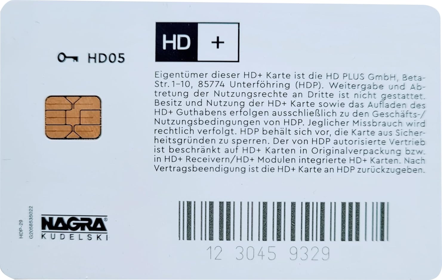 HDPLUS Karte für 12 Monate HD+ Karte für 12 Monate