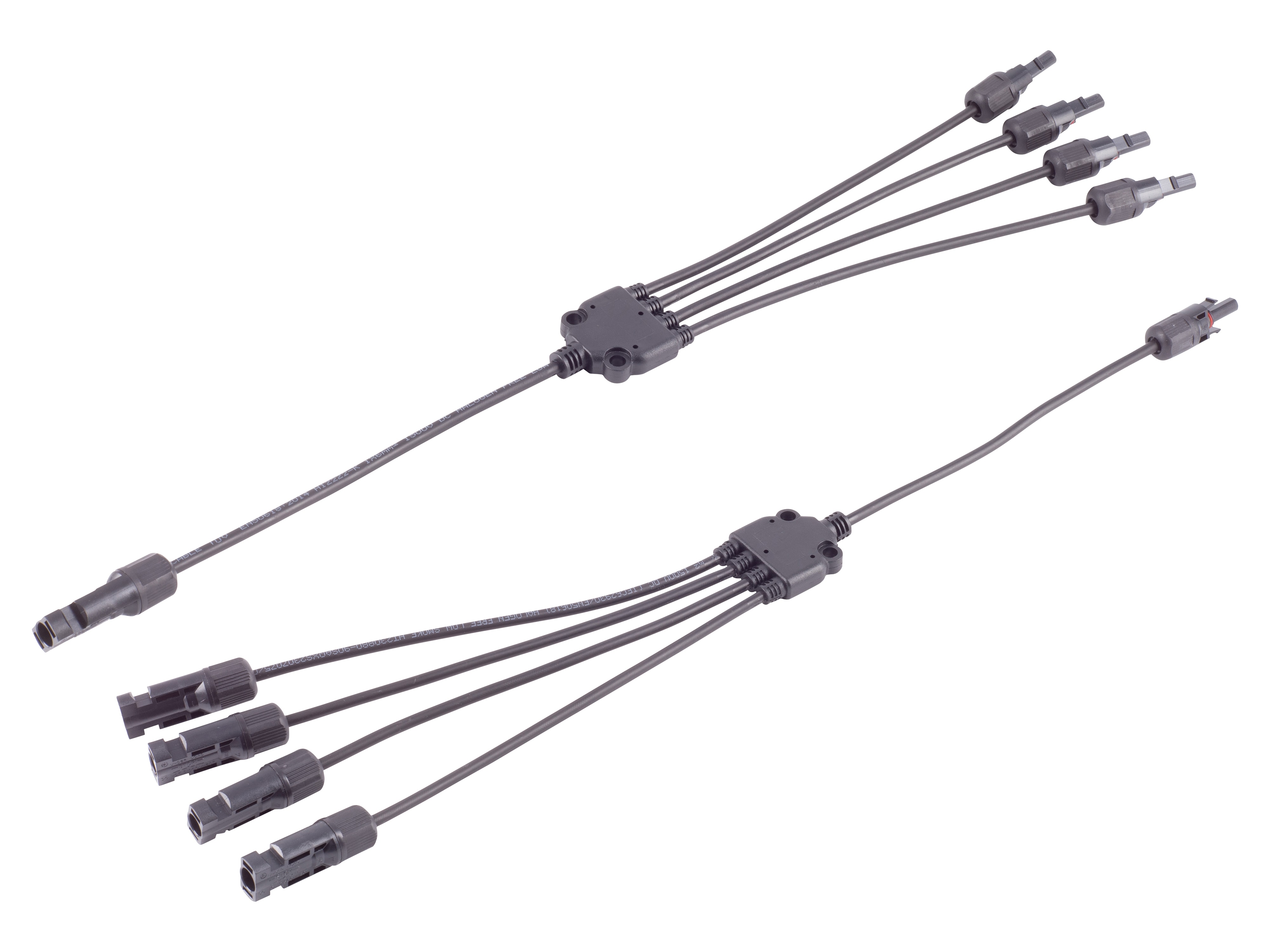 S-IMPULS MC4 T-Adapterkabel Set, 4/1, 4mm², schwarz/schwarz, 60cm S-IMPULS MC4 T-Adapterkabel Set, 4/1, 4mm², schwarz/schwarz, 60cm