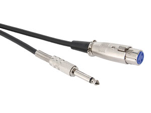 Audio-Verbindungskabel, XLR-Kupplung auf Klinkenstecker 6,3mm mono, 6 m Audio-Verbindungskabel, XLR-Kupplung auf Klinkenstecker 6,3mm mono, 6 m