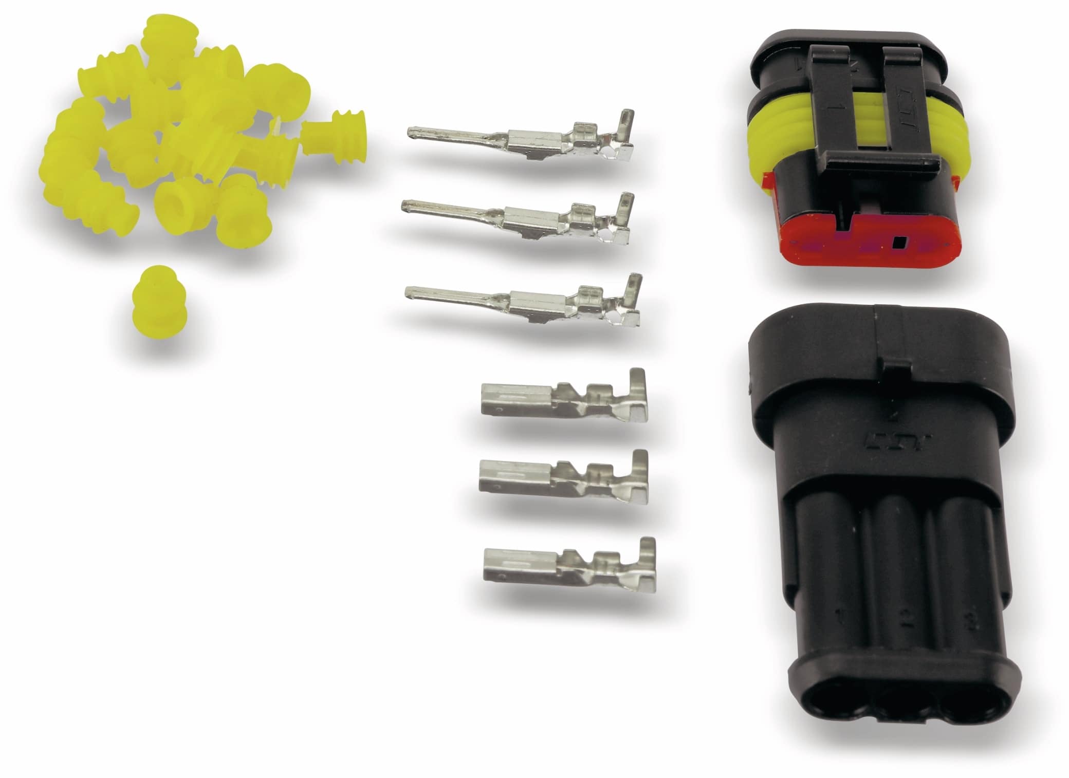 Wasserdichtes Steckverbinder-Set, IP65, 3-polig Wasserdichtes Steckverbinder-Set, IP65, 3-polig