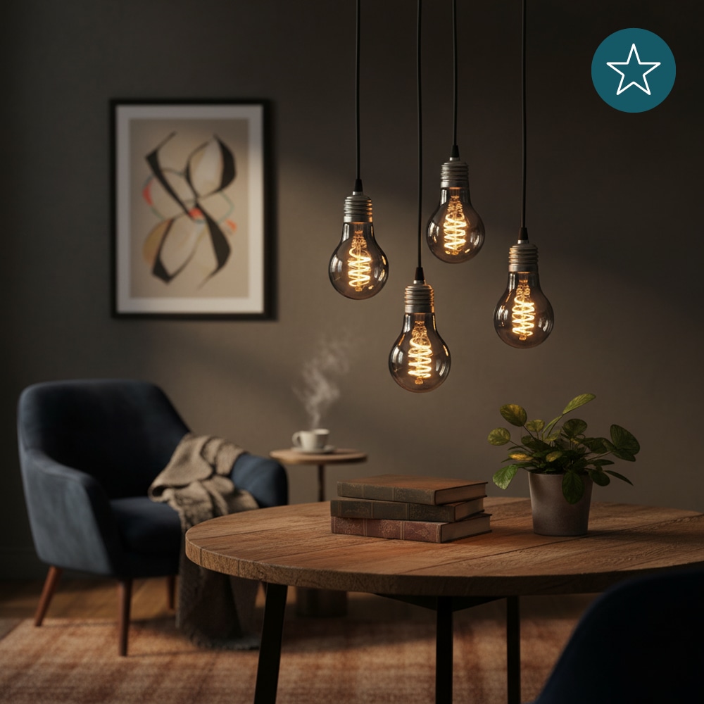LUXULA LED-Filament-Lampe, SPIRAL, Bulb, E27, 4W, 40lm, 1800K, dimmbar LUXULA LED-Filament-Lampe, SPIRAL, Bulb, E27, 4W, 40lm, 1800K, dimmbar