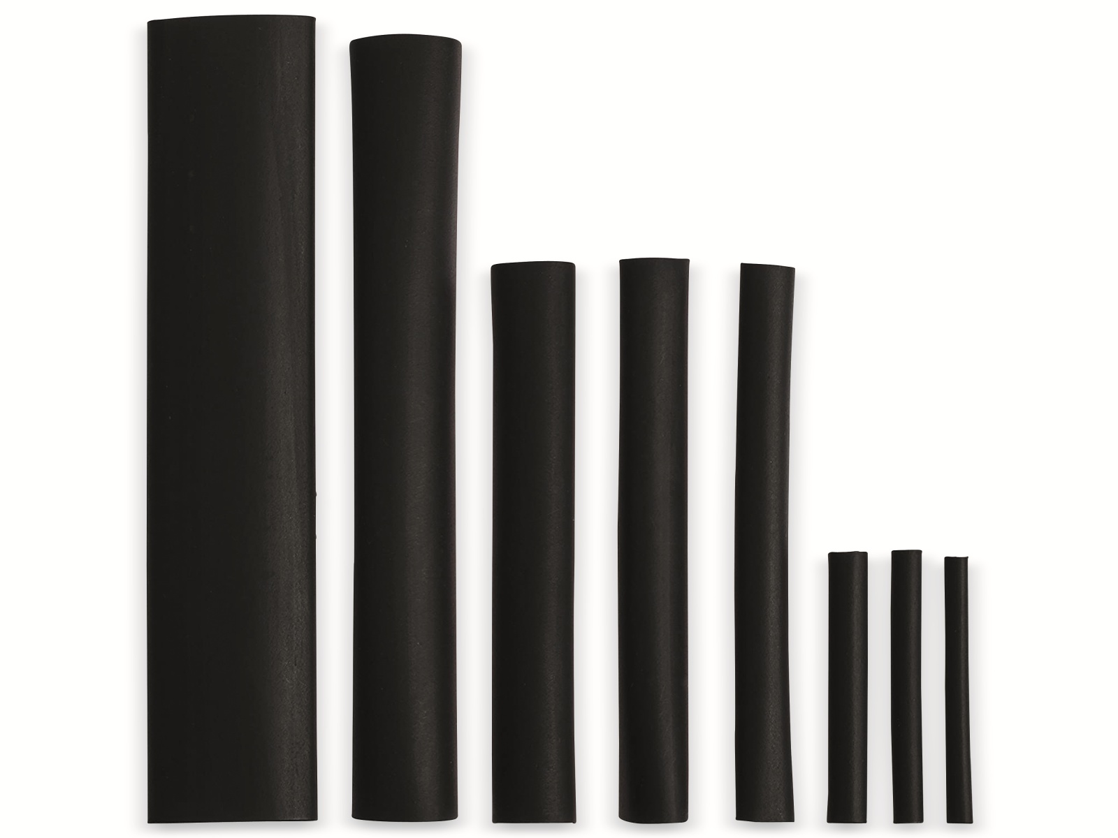 QUADRIOS Schrumpfschlauch-Set, 201711CA003, 3:1, Schwarz, PE, mit Innenkleber QUADRIOS Schrumpfschlauch-Set, 201711CA003, 3:1, Schwarz, PE, mit Innenkleber