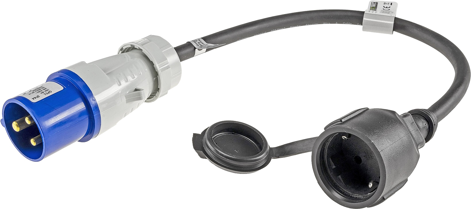 CHILITEC CEE-Adapter 22852, 0,35 m, CEE auf Schutzkontaktkupplung CHILITEC CEE-Adapter 22852, 0,35 m, CEE auf Schutzkontaktkupplung