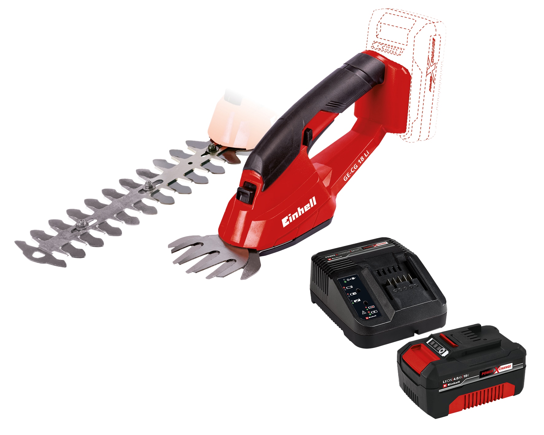 EINHELL Akku-Strauchschere GE-CG 18 Li + Starterset