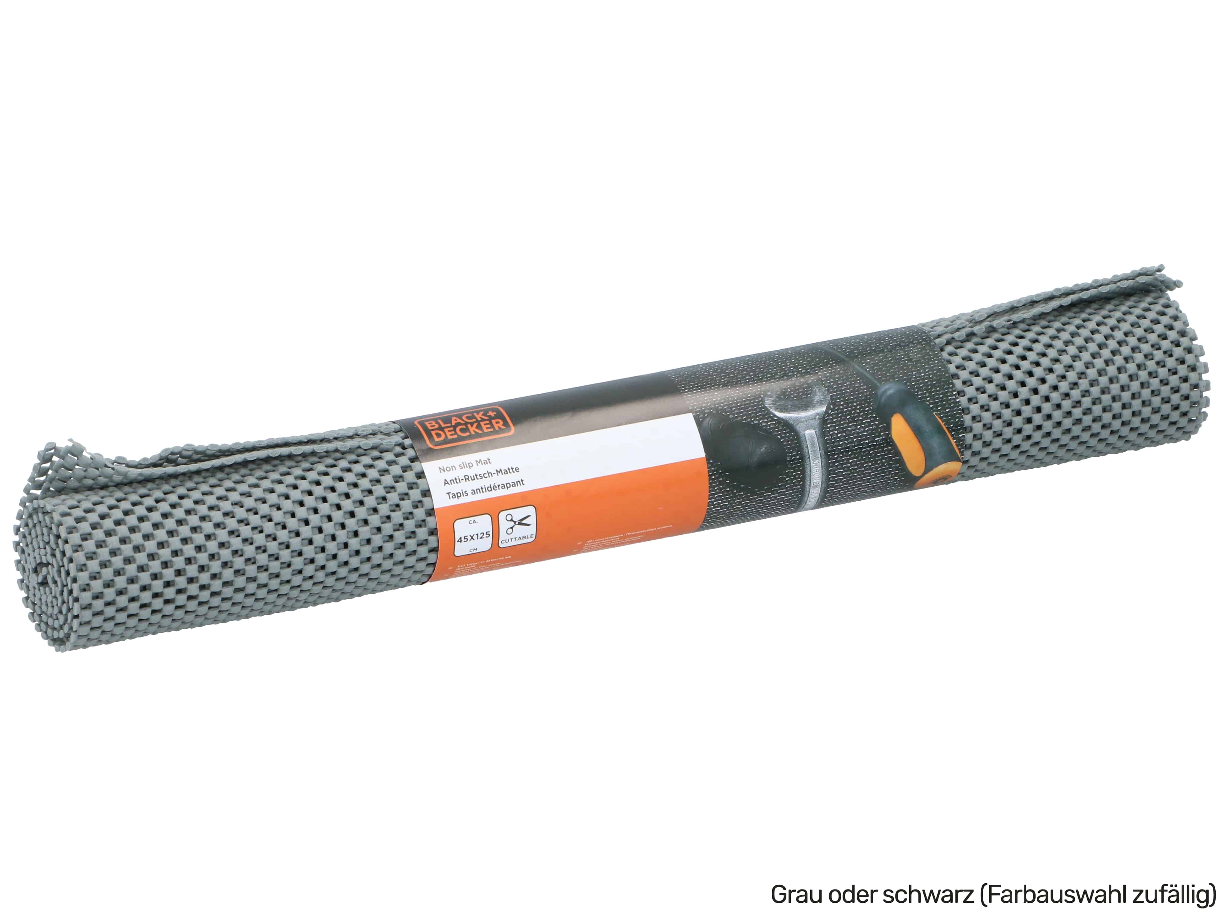 BLACK & DECKER Anti-Rutschmatte, 45x125cm, schwarz/grau Anti-Rutschmatte, BLACK+DECKER, 45x125cm, schwarz/grau