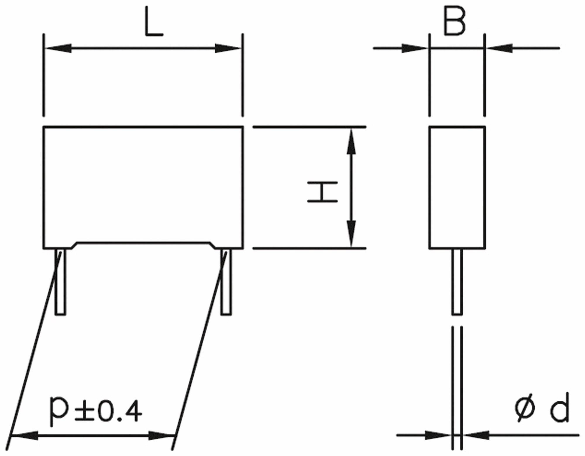 KEMET Entstörkondensator, 2,2nF, 300V KEMET Entstörkondensator, 2,2nF, 300V