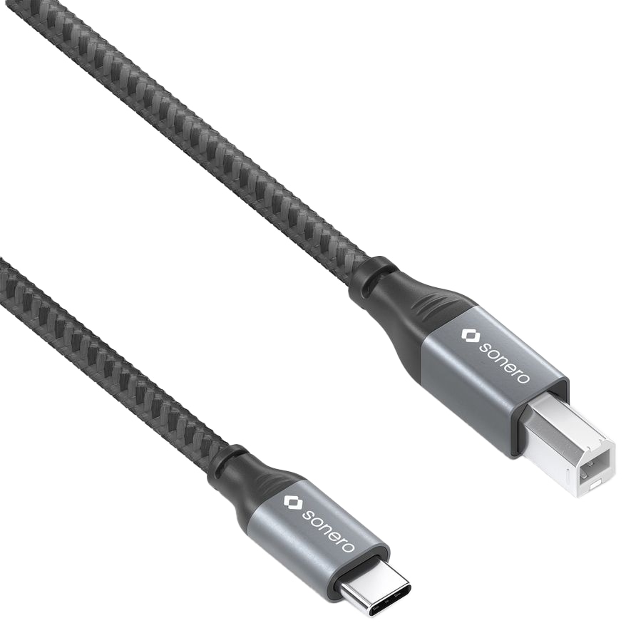SONERO USB 2.0 Kabel SPC-U020-005 C/B 0,5m grau-schwarz SONERO USB 2.0 Kabel SPC-U020-005 C/B 0,5m grau-schwarz