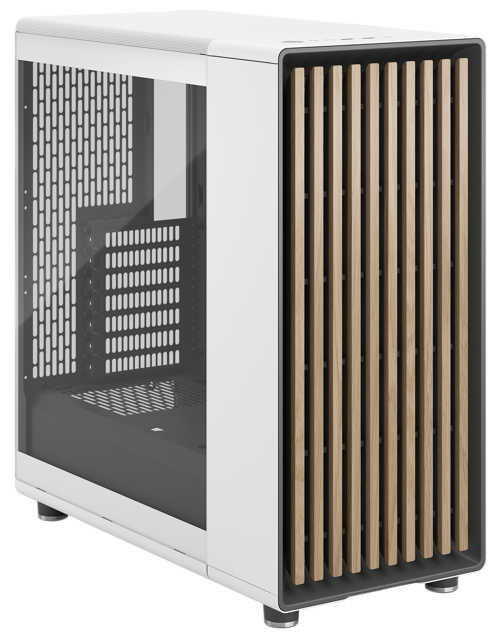FRACTAL Midi Tower Design North Chalk weiß TG Clear FRACTAL Midi Tower Design North Chalk weiß TG Clear