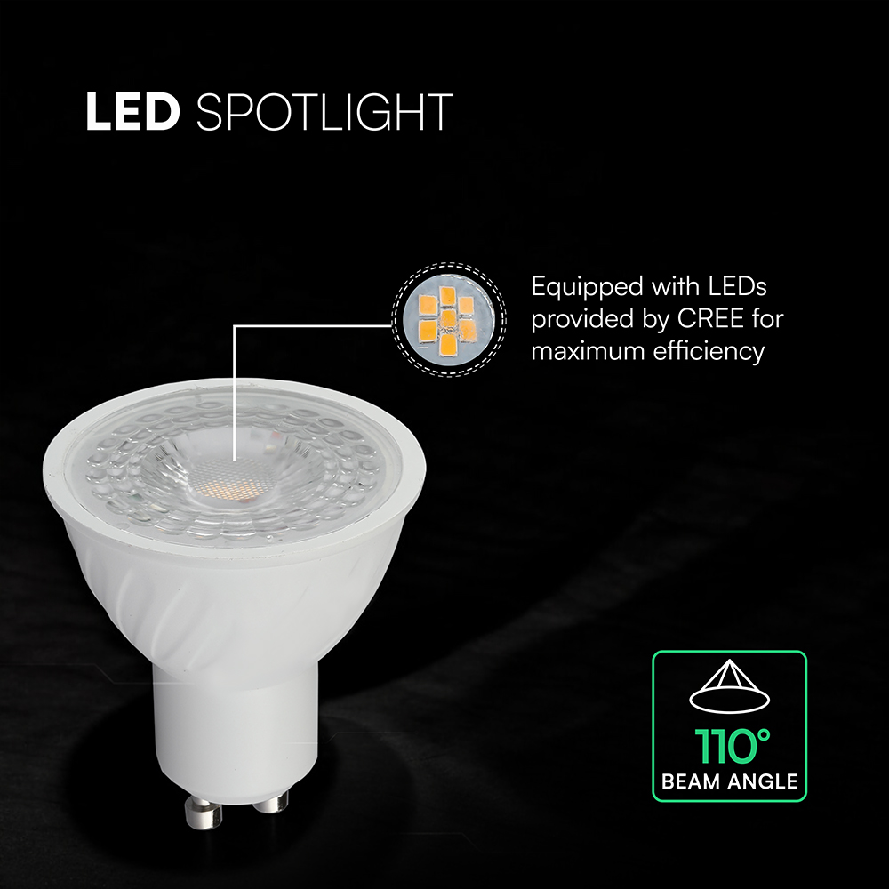 V-TAC LED-Lampe VT-211946, 6W, EEK: F, 445lm, 6500 K, PAR16, GU10, 110° V-TAC LED-Lampe VT-211946, 6W, EEK: F, 445lm, 6500 K, PAR16, GU10, 110°