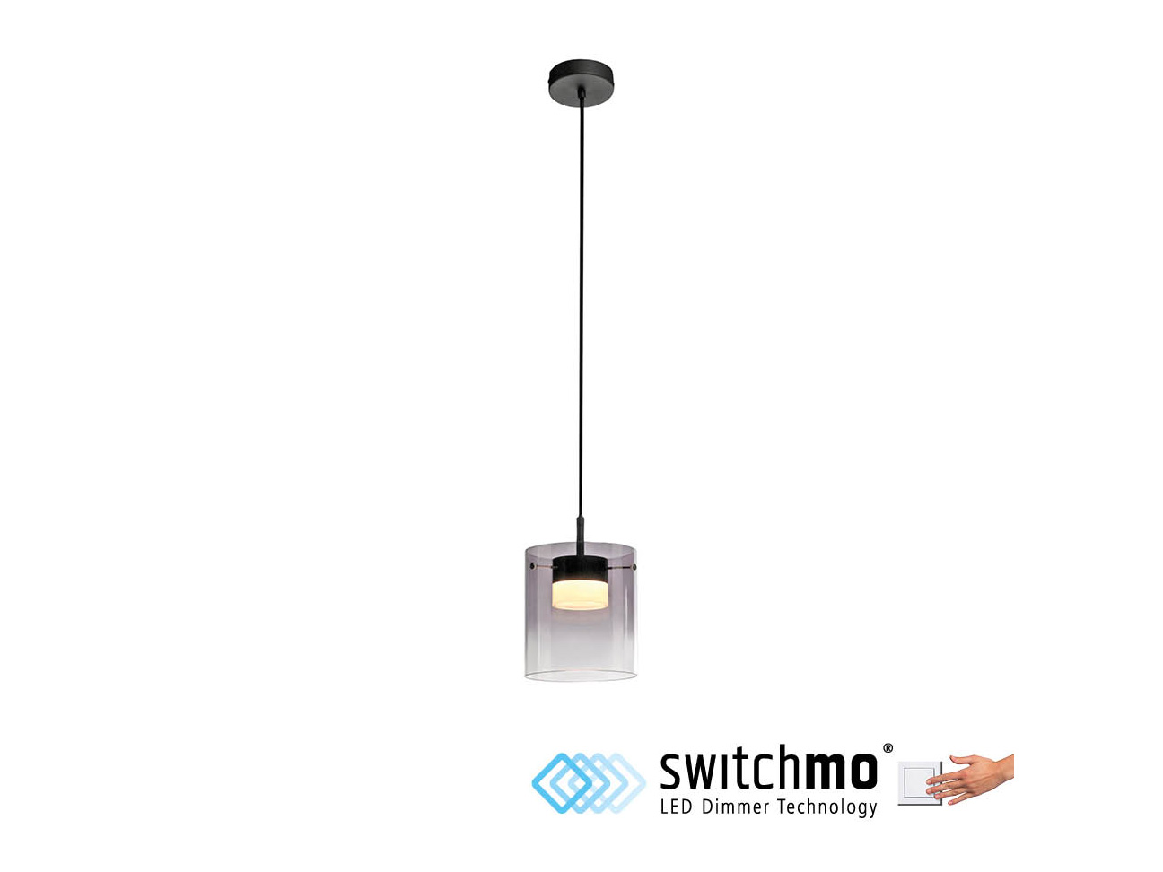 JUST LIGHT LED-Pendelleuchte 14042-18, 7,5W, 800lm, 3000K, schwarz JUST LIGHT LED-Pendelleuchte 14042-18, 7,5W, 800lm, 3000K, schwarz